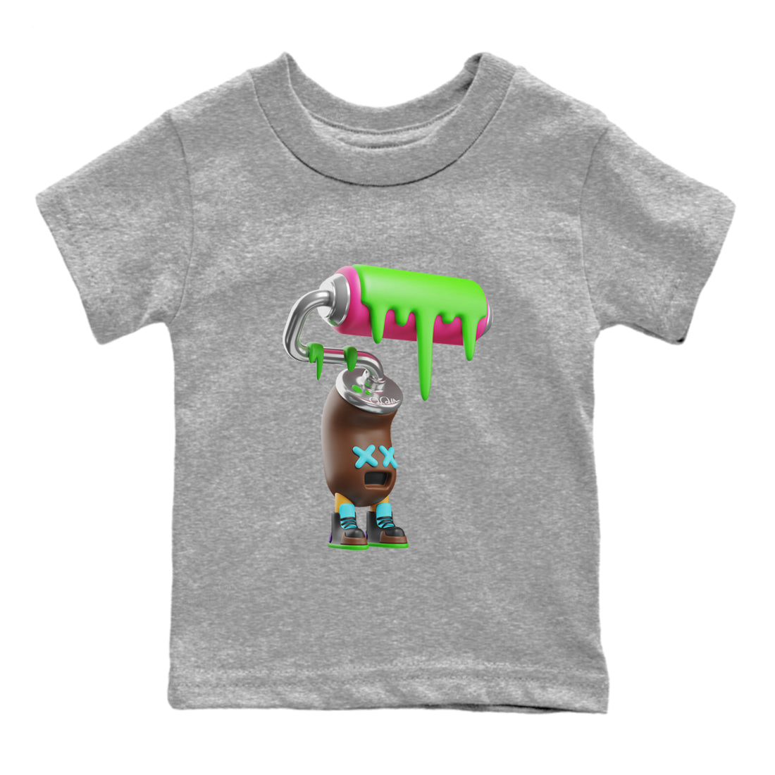 Air Force 1 Undefeated Fauna Brown Sneaker Match Tees Paint Roller Sneaker Tees Air Force 1 Undefeated Fauna Brown Jordan to match sneaker T-Shirt Kids Shirts