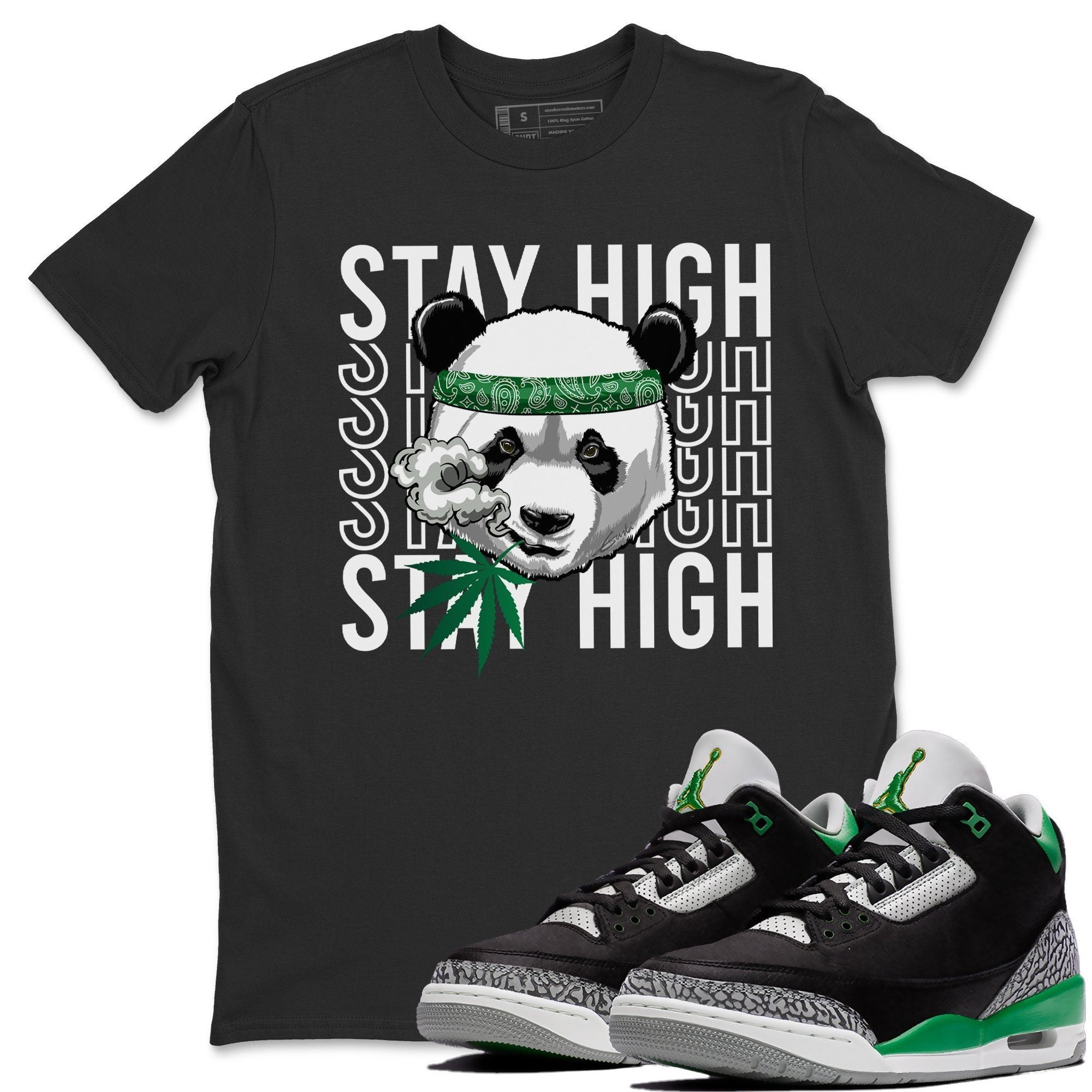 Jordan 3 Pine Green Shirt To Match Jordans Panda Stay High Sneaker Tees Jordan 3 Pine Green Drip Gear Zone Sneaker Matching Clothing Unisex Shirts