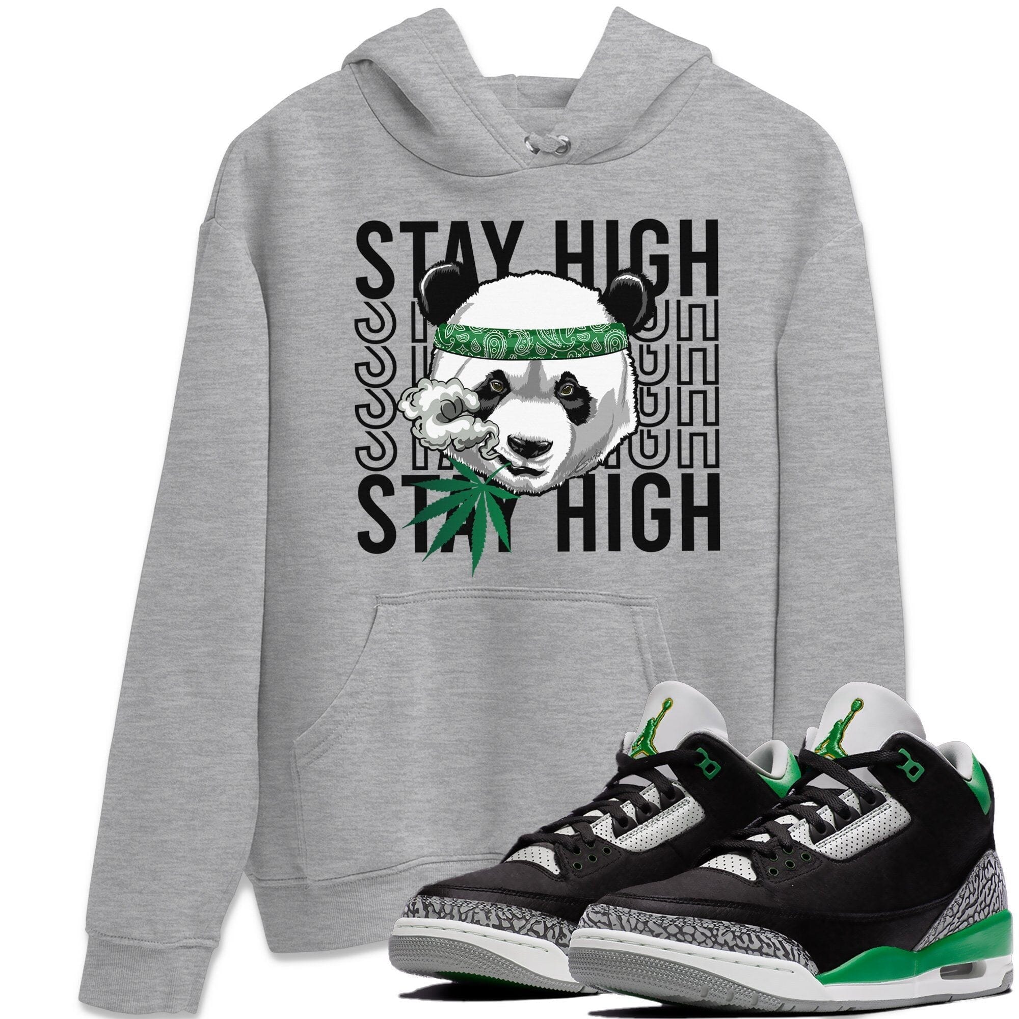 Jordan 3 Pine Green Shirt To Match Jordans Panda Stay High Sneaker Tees Jordan 3 Pine Green Drip Gear Zone Sneaker Matching Clothing Unisex Shirts