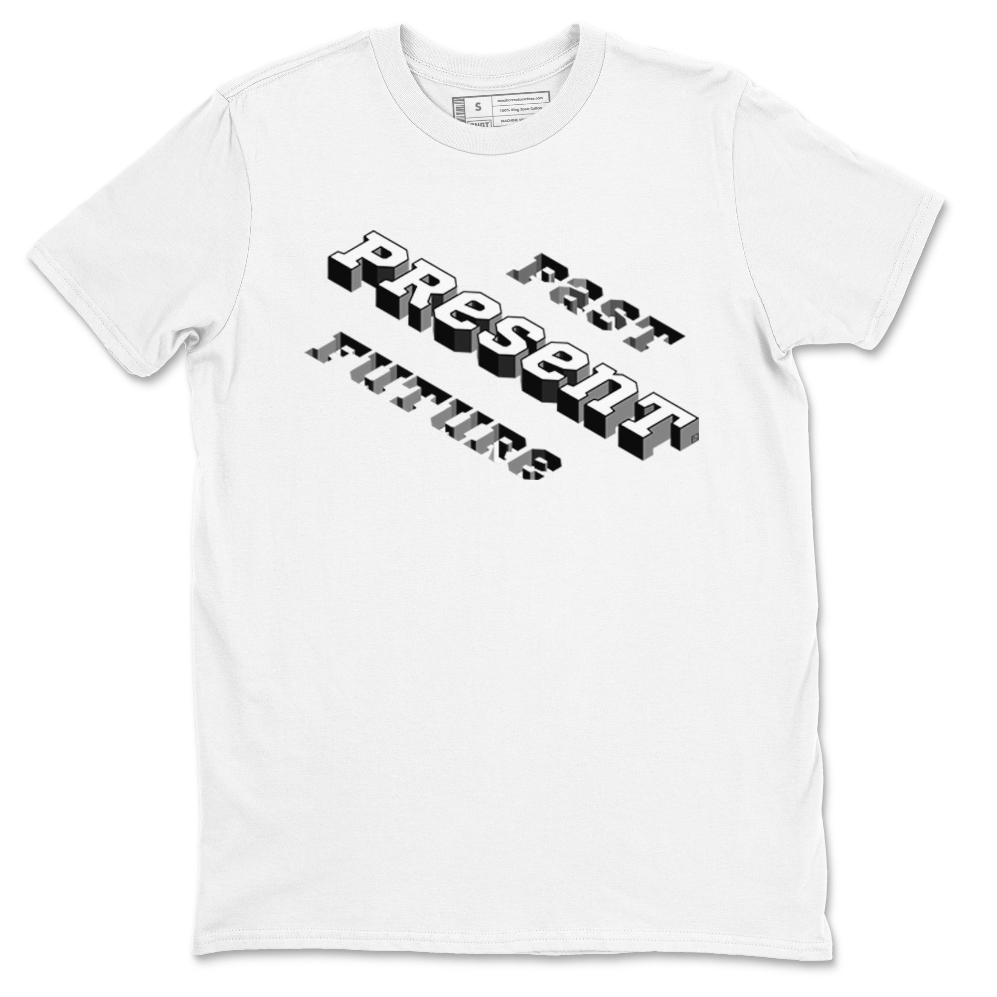 1s Black White shirt to match jordans Past Present Future sneaker tees Air Jordan 1 Black White Drip Gear Zone unisex cotton White 2 crew neck shirt
