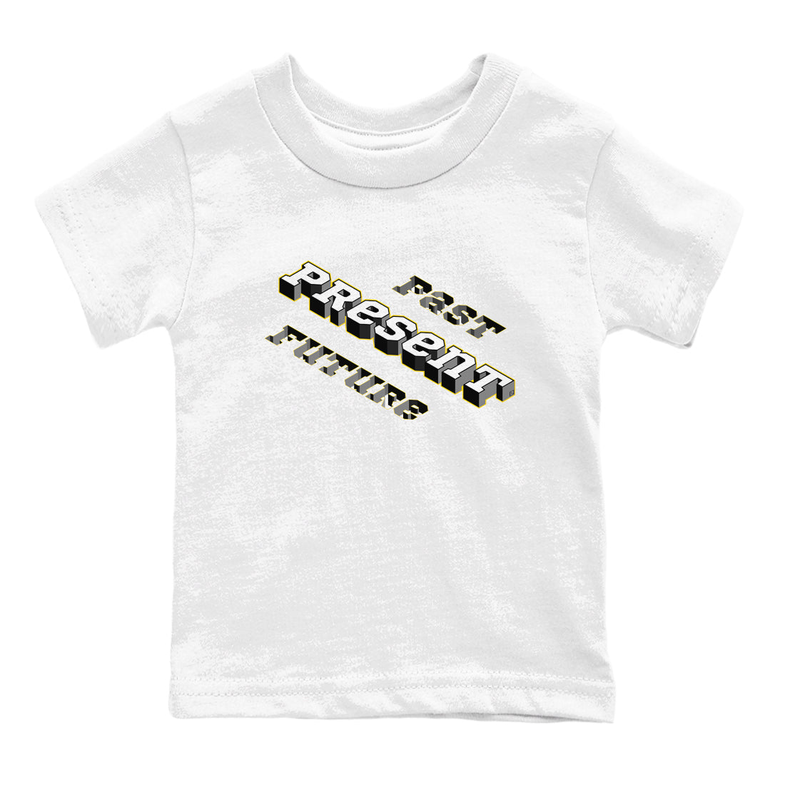 1s Yellow Ochre shirt to match jordans Past Present Future sneaker tees Air Jordan 1 High OG Yellow Ochre Drip Gear Zone baby toddler White 2 cotton Shirt