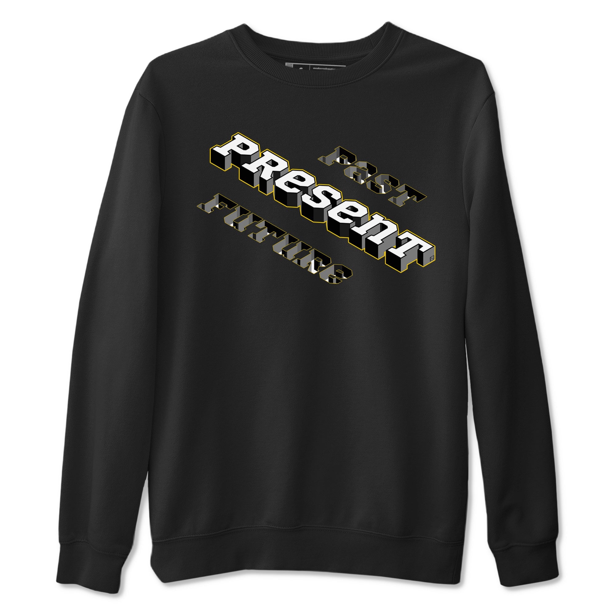 1s Yellow Ochre shirt to match jordans Past Present Future sneaker tees Air Jordan 1 High OG Yellow Ochre Drip Gear Zone unisex cotton Black 2 crew neck shirt