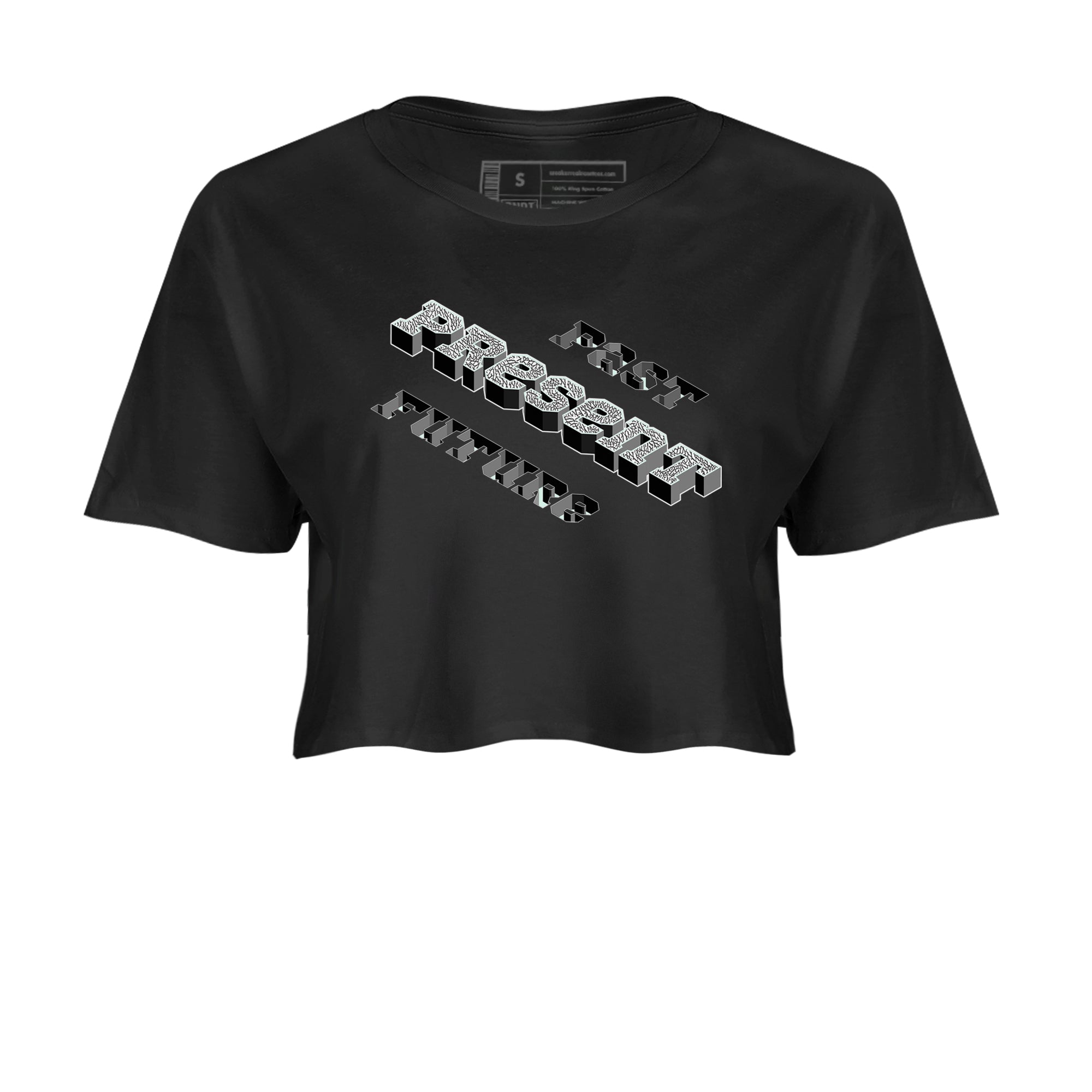 3s Green Glow shirt to match jordans Past Present Future sneaker tees Air Jordan 3 Green Glow Drip Gear Zone Black 2 crop length shirt