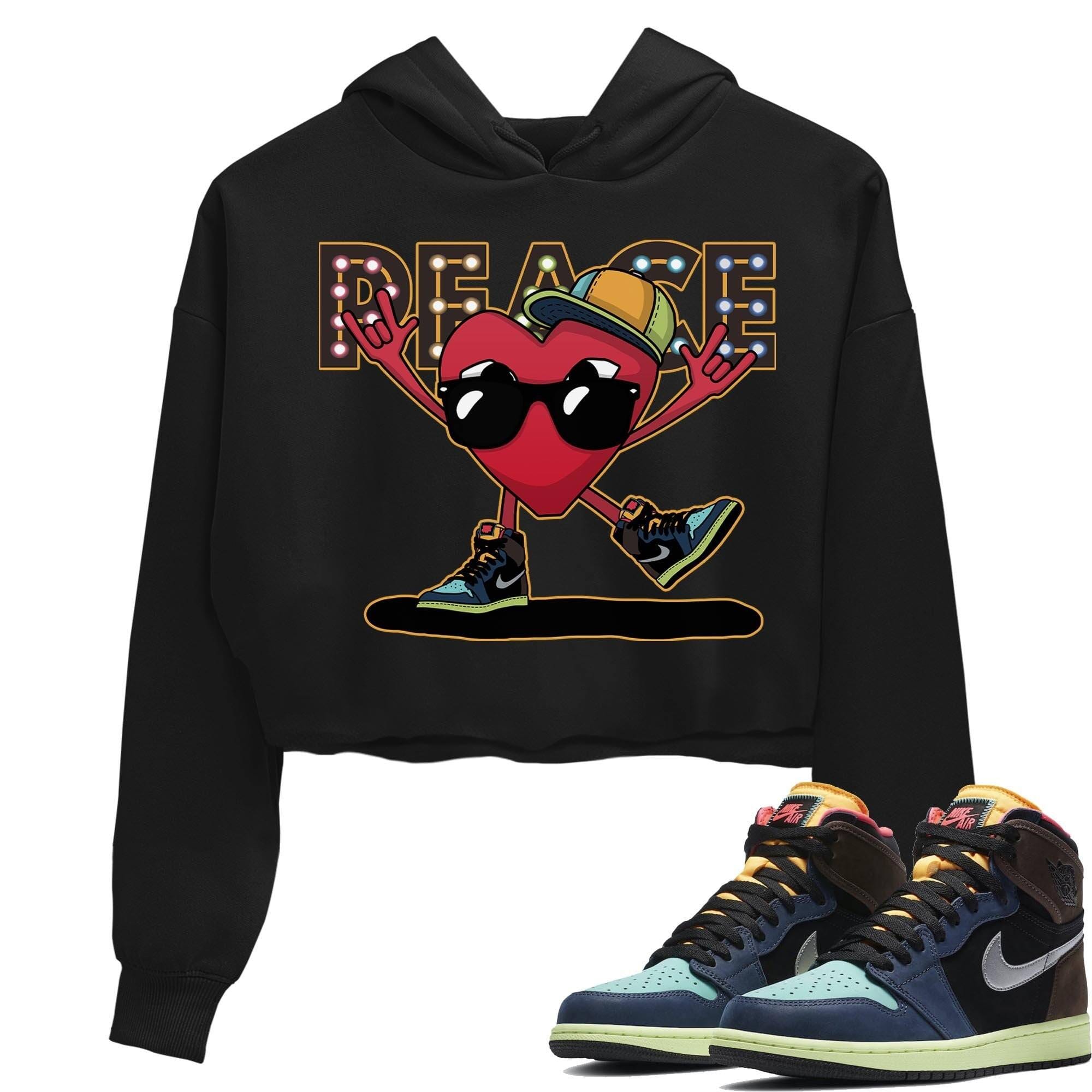 Jordan 1 Bio Hack Sneaker Match Tees Peace Heart Sneaker Tees Jordan 1 Bio Hack Jordan to match sneaker T-Shirt Women's Shirts