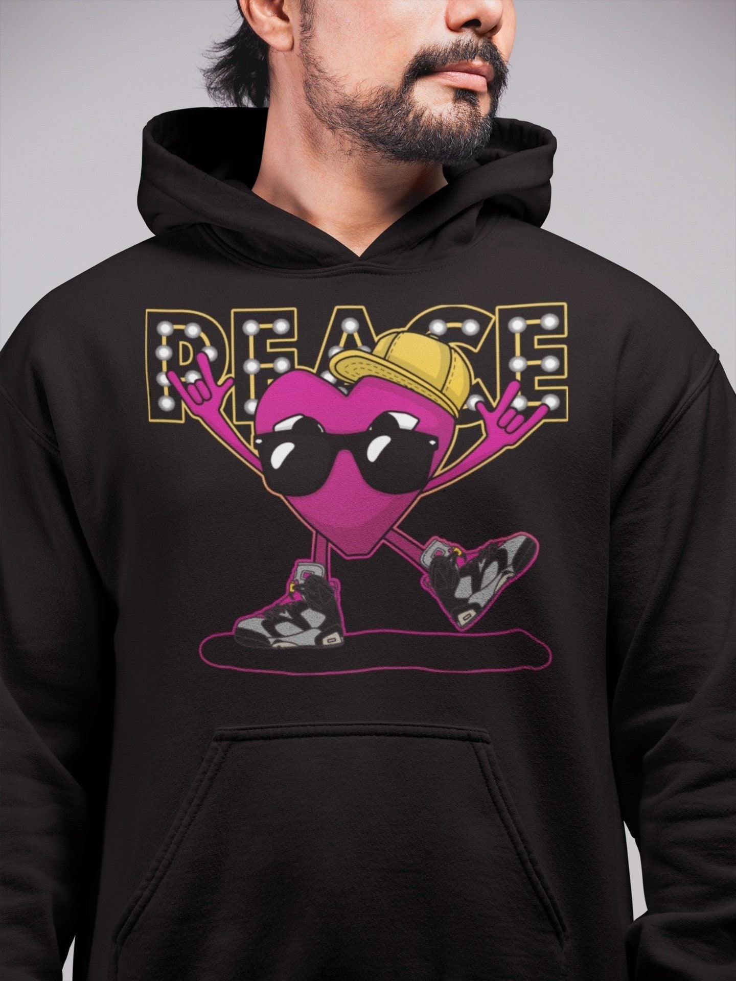 Jordan 6 Bordeaux Shirt To Match Jordans Peace Heart Sneaker Tees Jordan 6 Bordeaux Drip Gear Zone Sneaker Matching Clothing Unisex Shirts