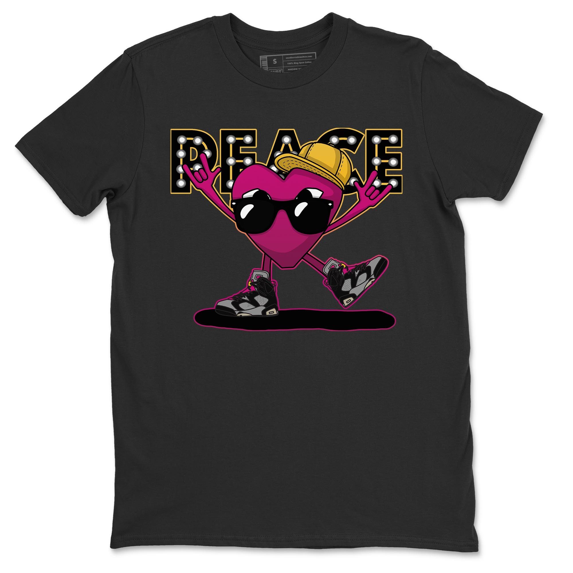 Jordan 6 Bordeaux Shirt To Match Jordans Peace Heart Sneaker Tees Jordan 6 Bordeaux Drip Gear Zone Sneaker Matching Clothing Unisex Shirts