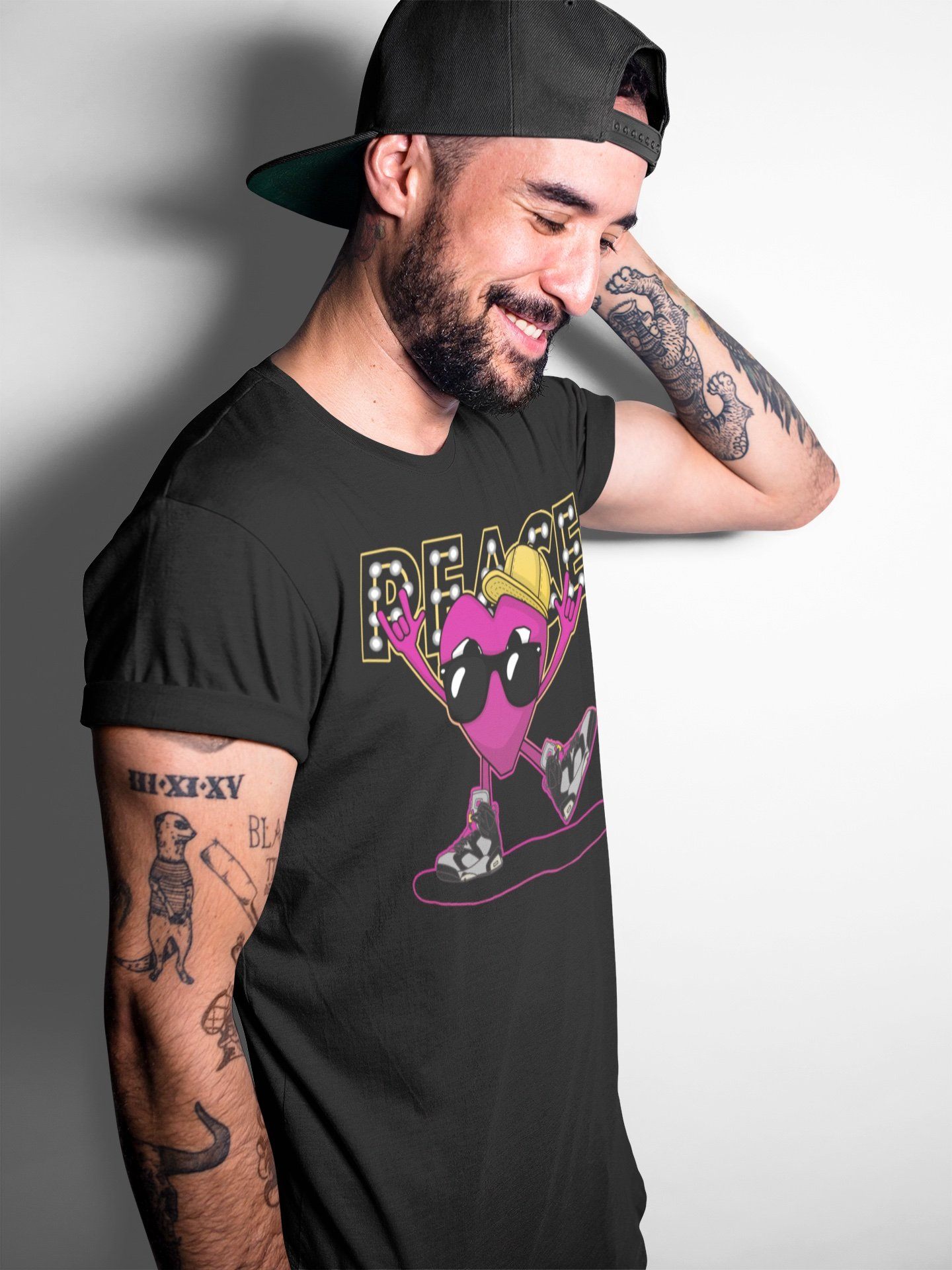 Jordan 6 Bordeaux Shirt To Match Jordans Peace Heart Sneaker Tees Jordan 6 Bordeaux Drip Gear Zone Sneaker Matching Clothing Unisex Shirts