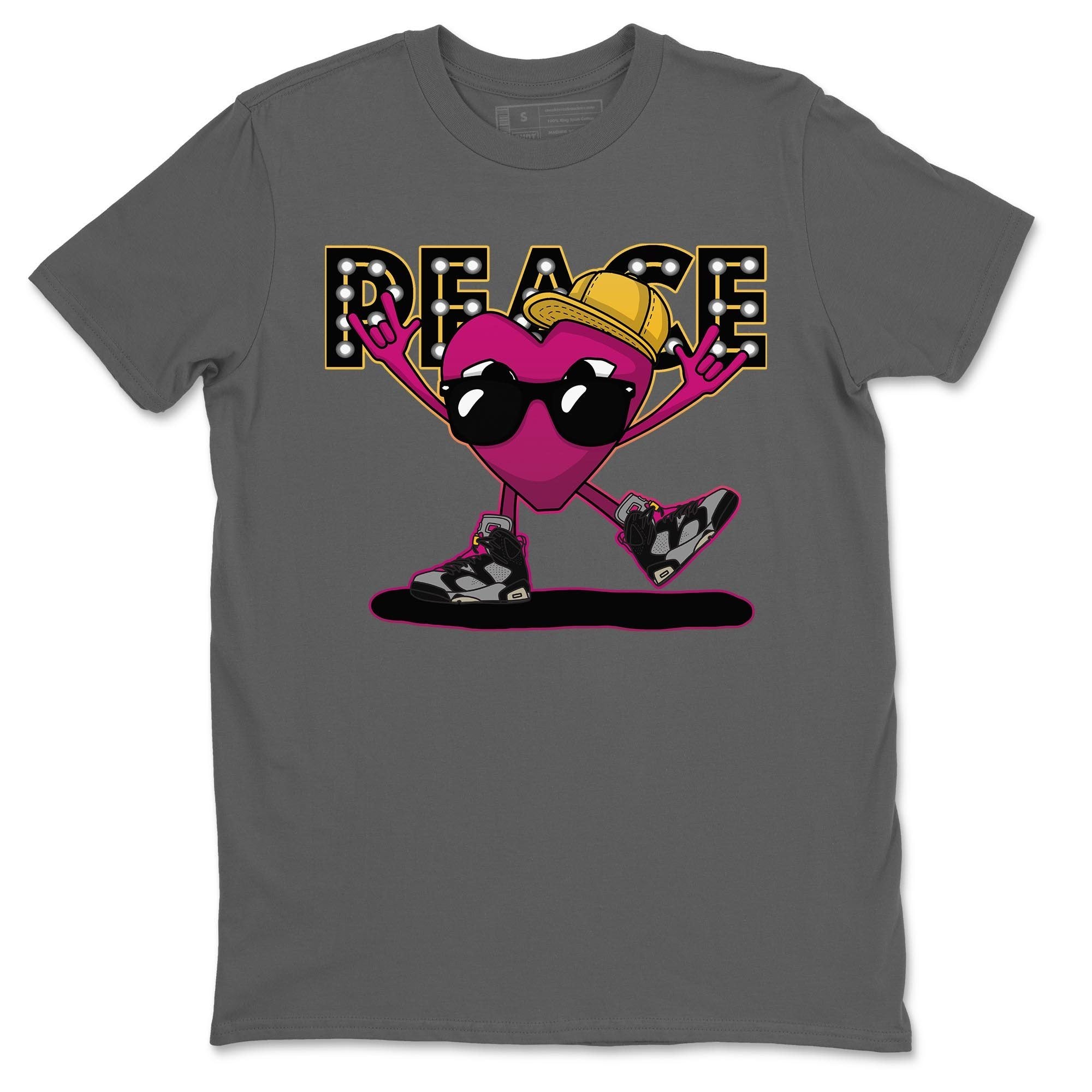 Jordan 6 Bordeaux Shirt To Match Jordans Peace Heart Sneaker Tees Jordan 6 Bordeaux Drip Gear Zone Sneaker Matching Clothing Unisex Shirts