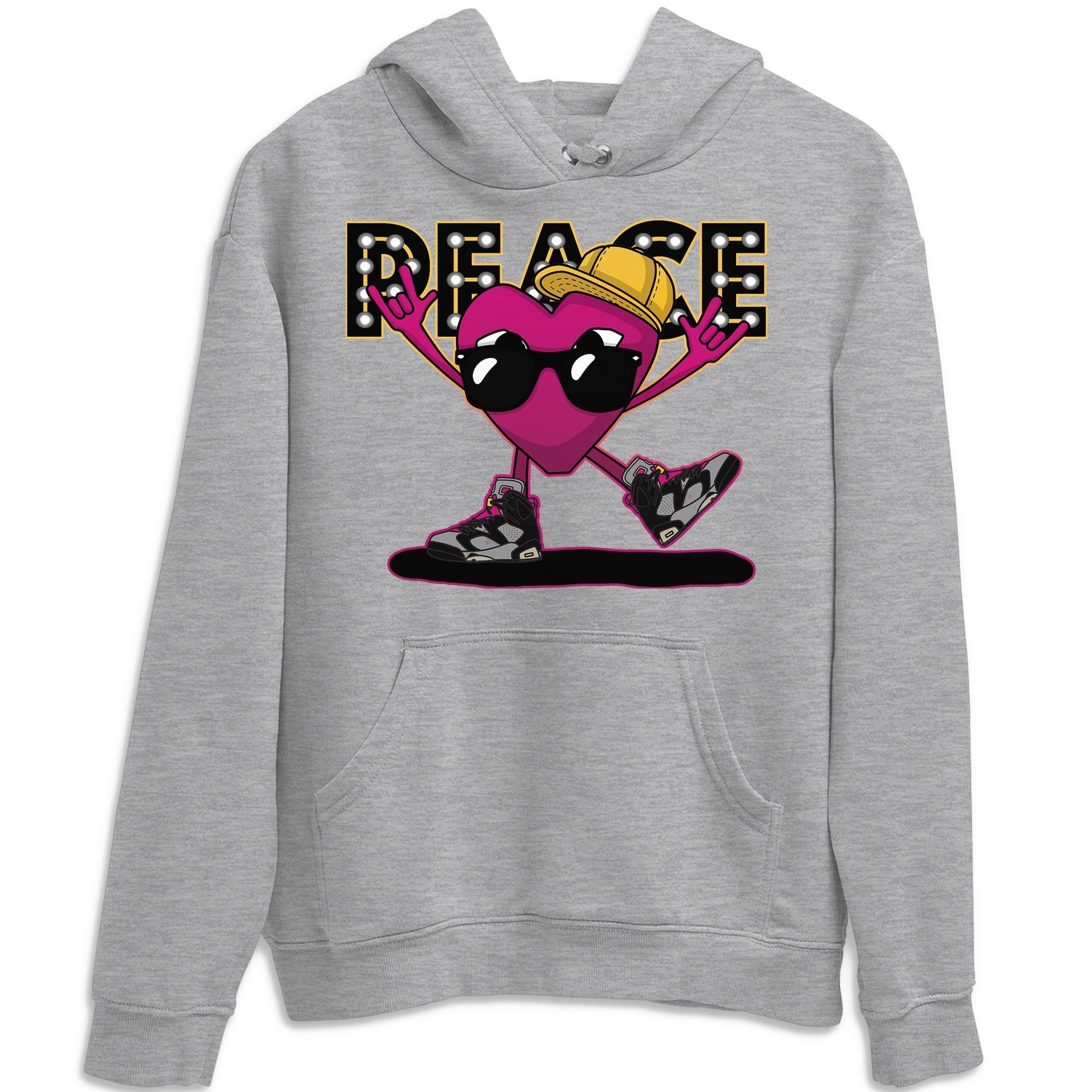 Jordan 6 Bordeaux Shirt To Match Jordans Peace Heart Sneaker Tees Jordan 6 Bordeaux Drip Gear Zone Sneaker Matching Clothing Unisex Shirts