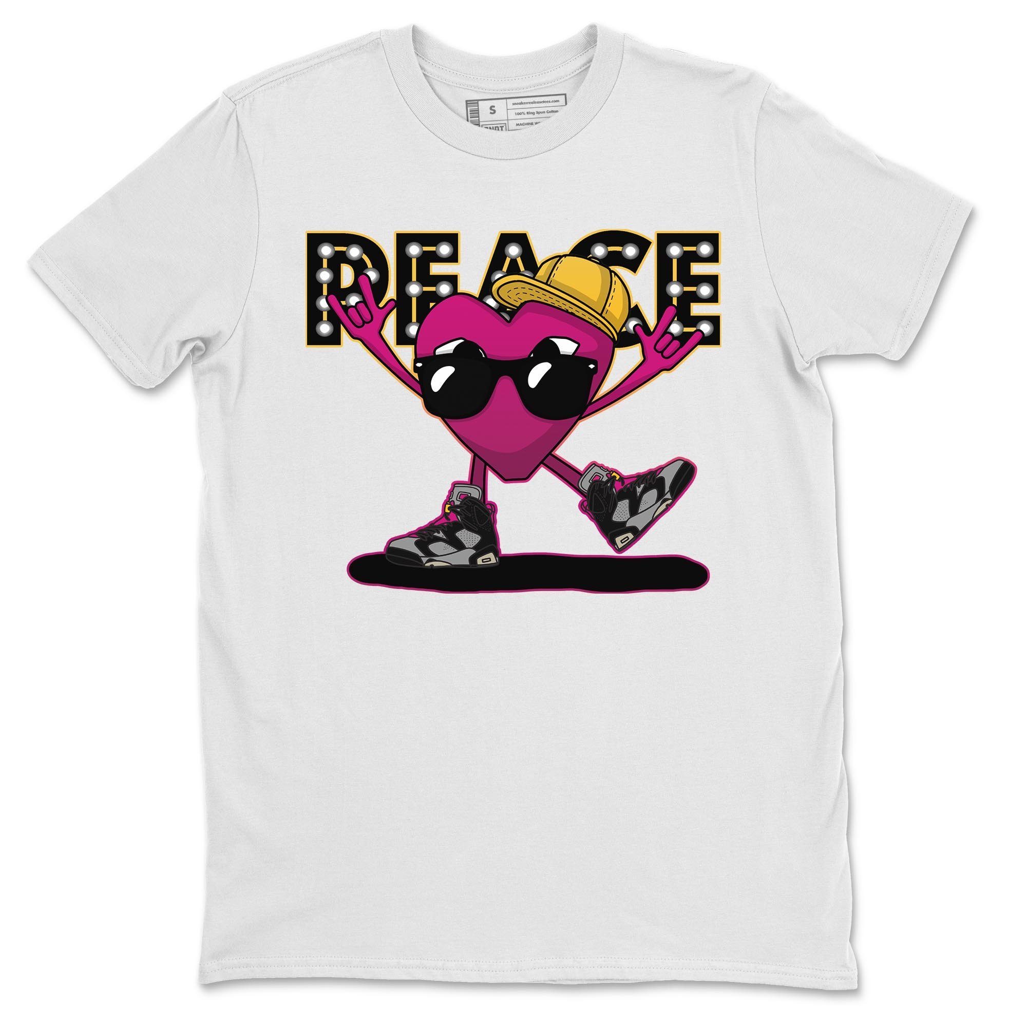 Jordan 6 Bordeaux Shirt To Match Jordans Peace Heart Sneaker Tees Jordan 6 Bordeaux Drip Gear Zone Sneaker Matching Clothing Unisex Shirts