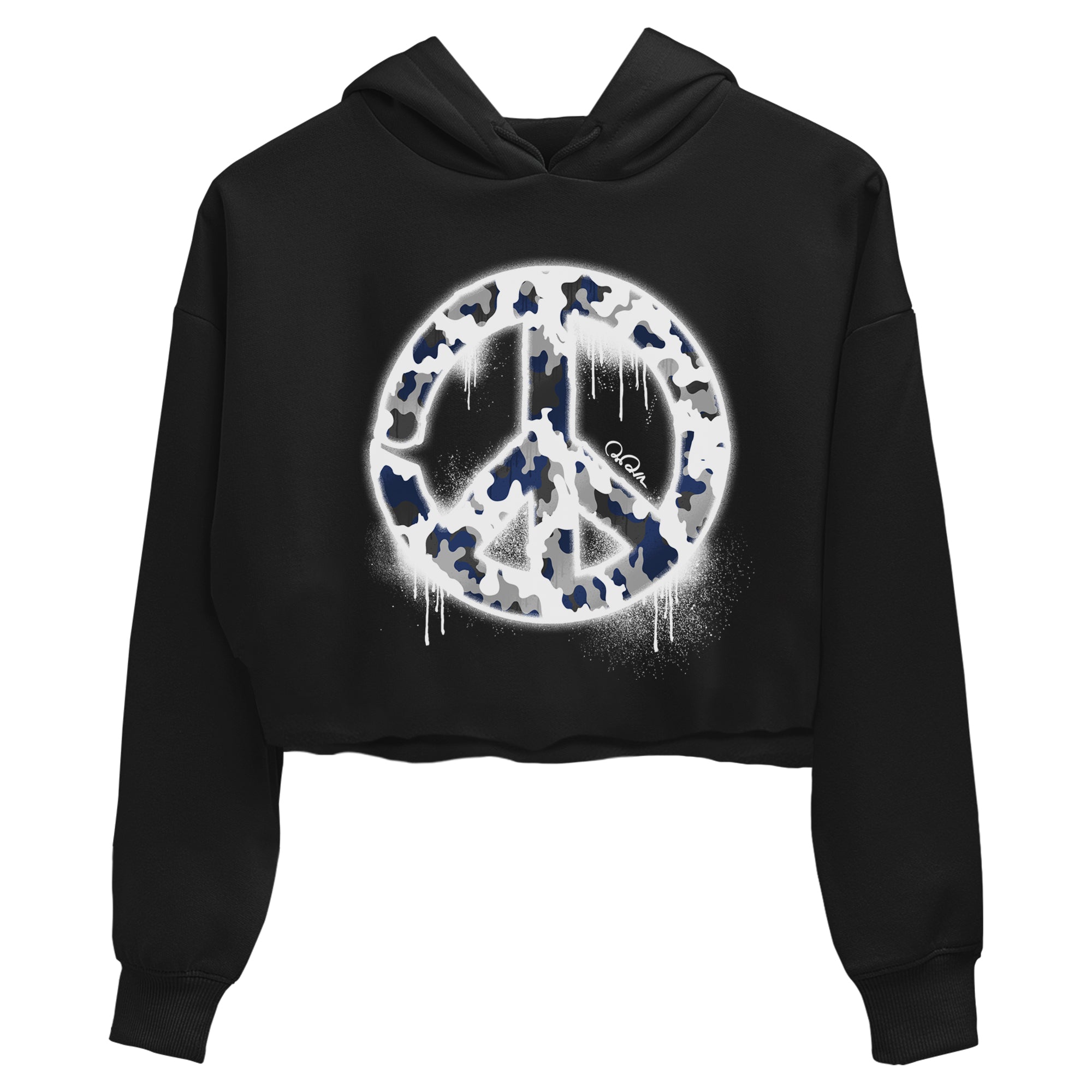 3s Midnight Navy shirt to match jordans Peace Sign sneaker match t-shirt AJ3 Midnight Navy Drip Gear Zone Black 2 crop length shirt