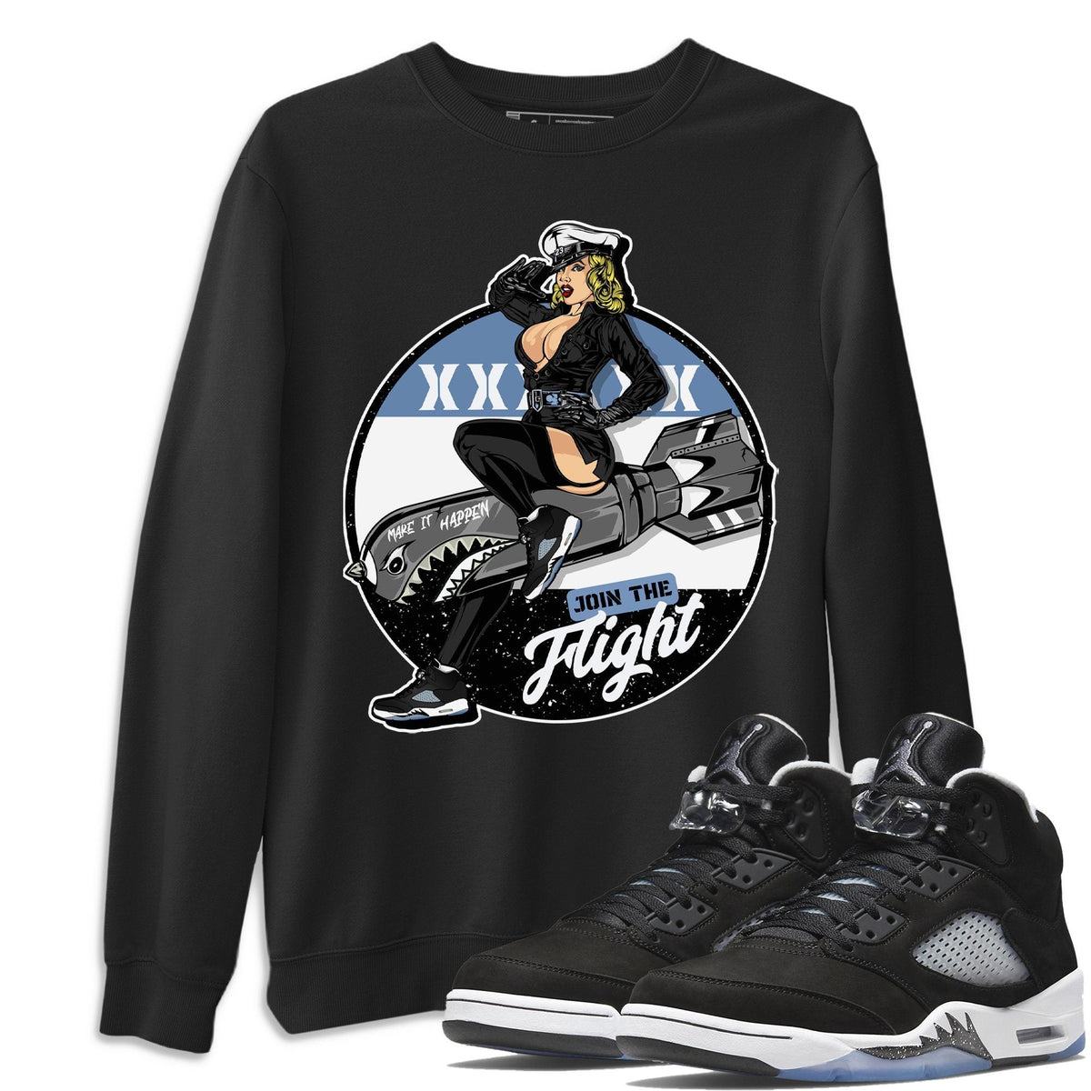 Jordan 5 Moonlight Shirt To Match Jordans Pin Up Girl Sneaker Tees Jordan 5 Moonlight Drip Gear Zone Sneaker Matching Clothing Unisex Shirts