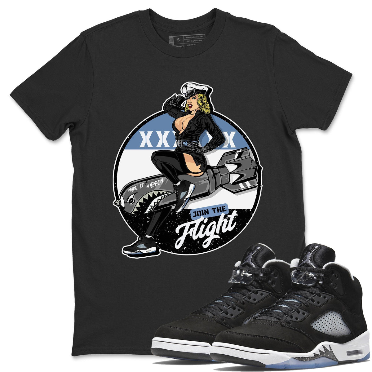 Jordan 5 Moonlight Shirt To Match Jordans Pin Up Girl Sneaker Tees Jordan 5 Moonlight Drip Gear Zone Sneaker Matching Clothing Unisex Shirts