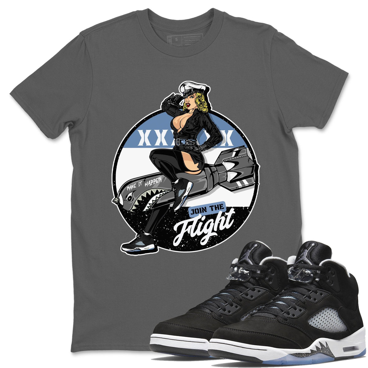 Jordan 5 Moonlight Shirt To Match Jordans Pin Up Girl Sneaker Tees Jordan 5 Moonlight Drip Gear Zone Sneaker Matching Clothing Unisex Shirts