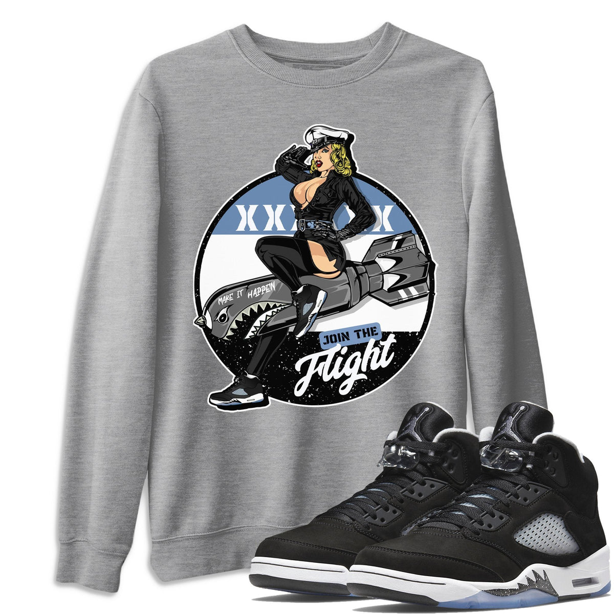 Jordan 5 Moonlight Shirt To Match Jordans Pin Up Girl Sneaker Tees Jordan 5 Moonlight Drip Gear Zone Sneaker Matching Clothing Unisex Shirts