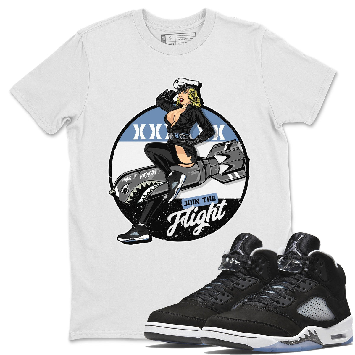 Jordan 5 Moonlight Shirt To Match Jordans Pin Up Girl Sneaker Tees Jordan 5 Moonlight Drip Gear Zone Sneaker Matching Clothing Unisex Shirts