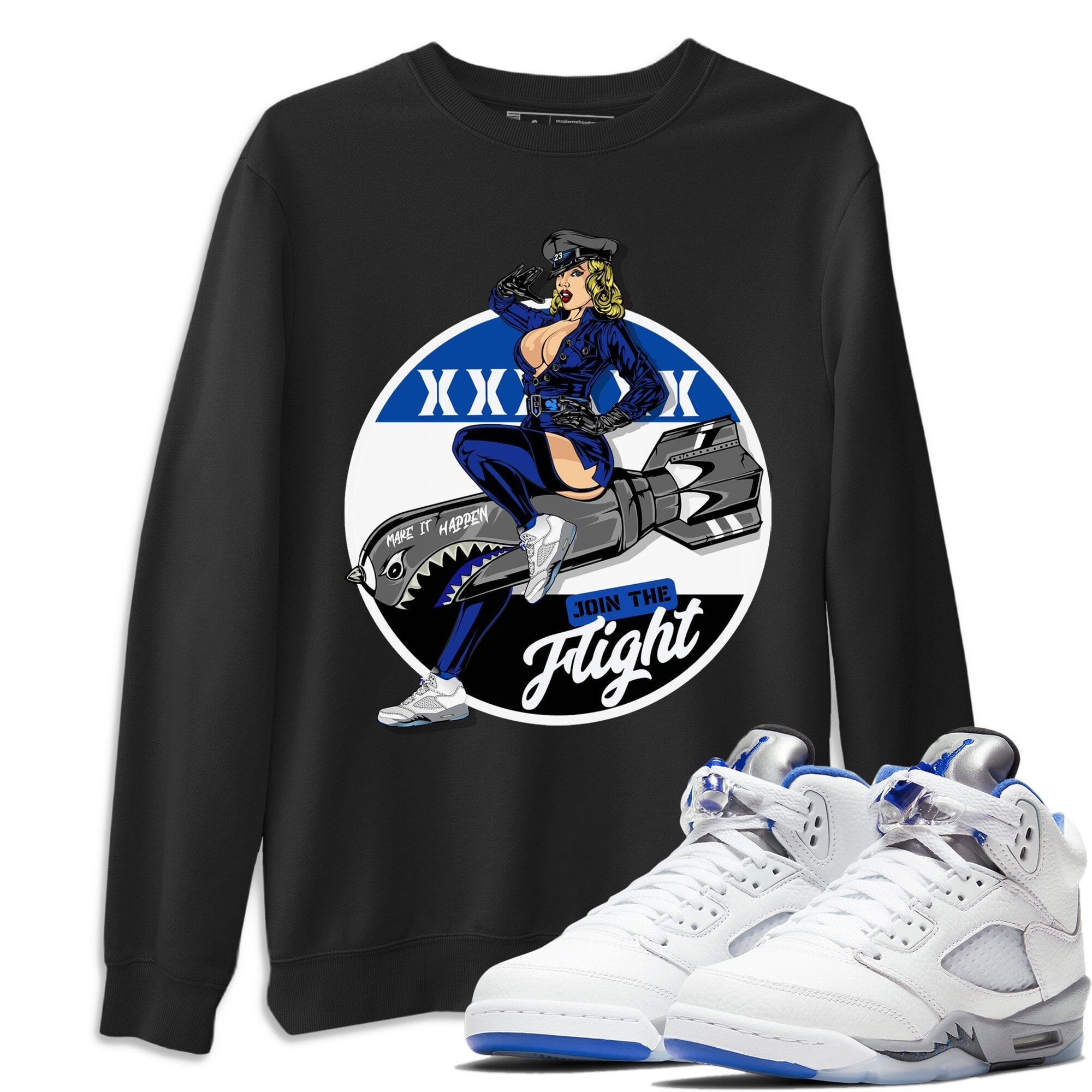 Jordan 5 Stealth Shirt To Match Jordans Pin Up Girl Sneaker Tees Jordan 5 Stealth Drip Gear Zone Sneaker Matching Clothing Unisex Shirts