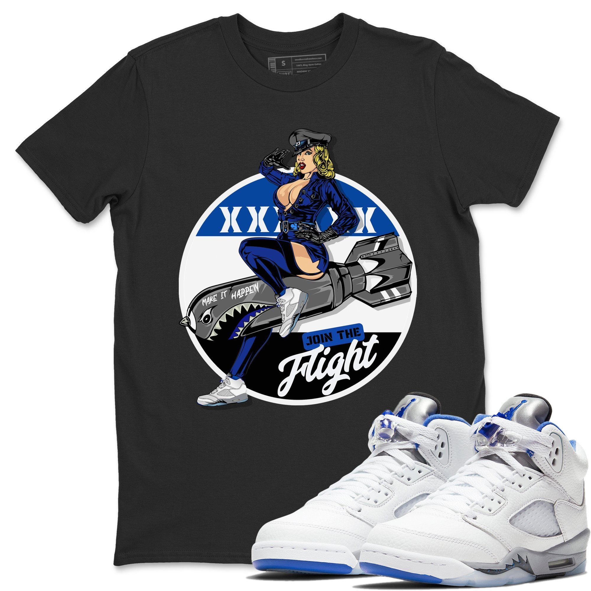 Jordan 5 Stealth Shirt To Match Jordans Pin Up Girl Sneaker Tees Jordan 5 Stealth Drip Gear Zone Sneaker Matching Clothing Unisex Shirts