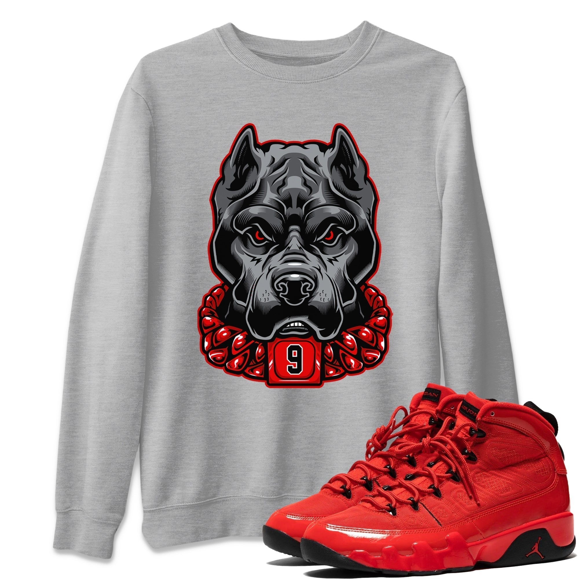 Jordan 9 Chile Red Shirt To Match Jordans Pitbull Sneaker Tees Jordan 9 Chile Red Drip Gear Zone Sneaker Matching Clothing Unisex Shirts