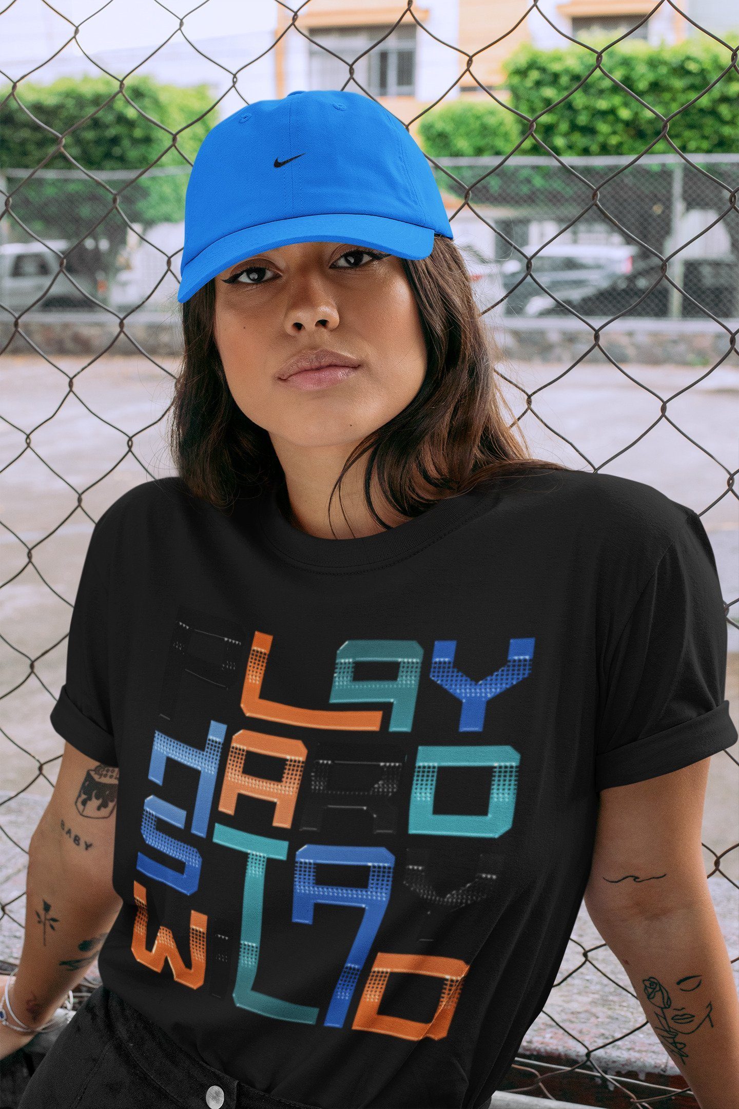 Yeezy 700 Bright Blue Shirt To Match Jordans Play Hard Stay Wild Sneaker Tees Yeezy 700 Bright Blue Drip Gear Zone Sneaker Matching Clothing Unisex Shirts