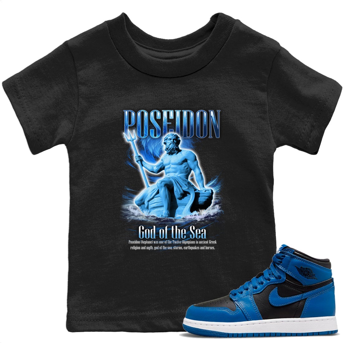 Jordan 1 Dark Marina Blue Sneaker Tees Drip Gear Zone Poseidon Sneaker Tees Jordan 1 Dark Marina Blue Shirt Kids Shirts