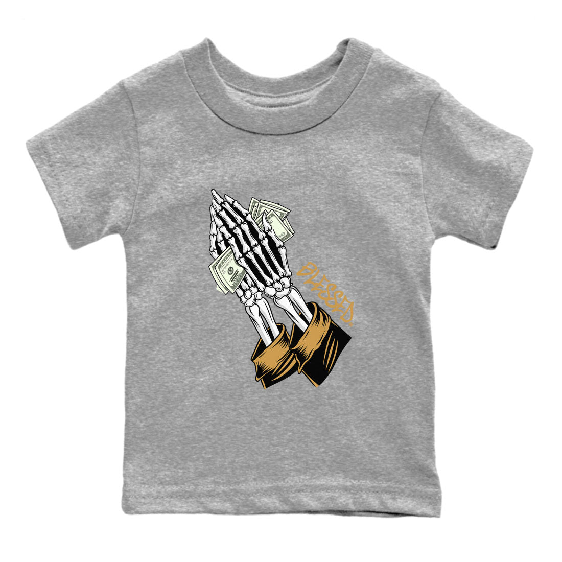 Jordan 13 Retro Wheat shirt to match jordans Praying Skeleton sneaker tees Air Jordan 13 Wheat Drip Gear Zone Sneaker Matching Clothing Brand Baby Toddler Heather Grey 2 T-Shirt