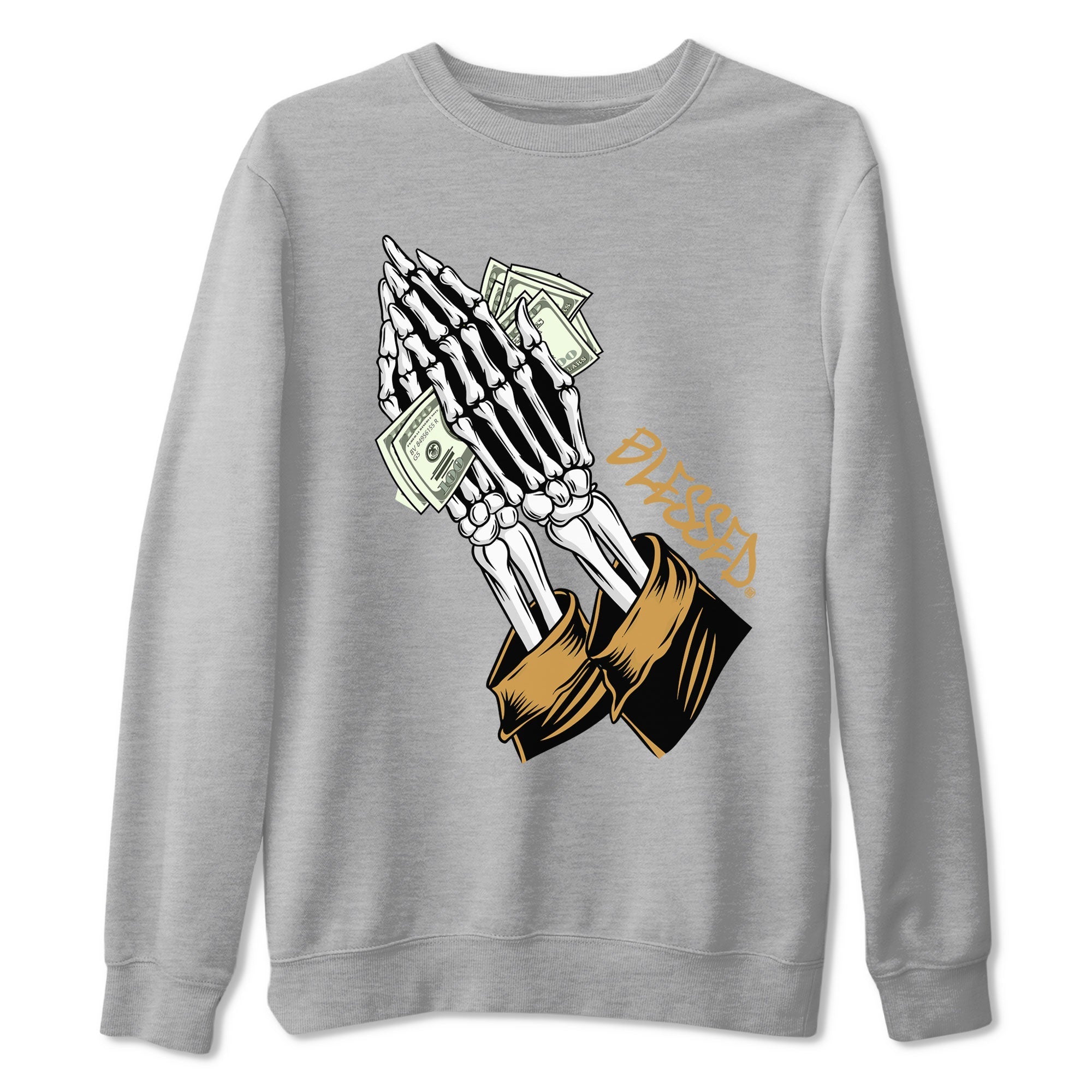 Jordan 13 Retro Wheat shirt to match jordans Praying Skeleton sneaker tees Air Jordan 13 Wheat Drip Gear Zone Sneaker Matching Clothing Brand Unisex Sneaker Tee Heather Grey 2 T-Shirt