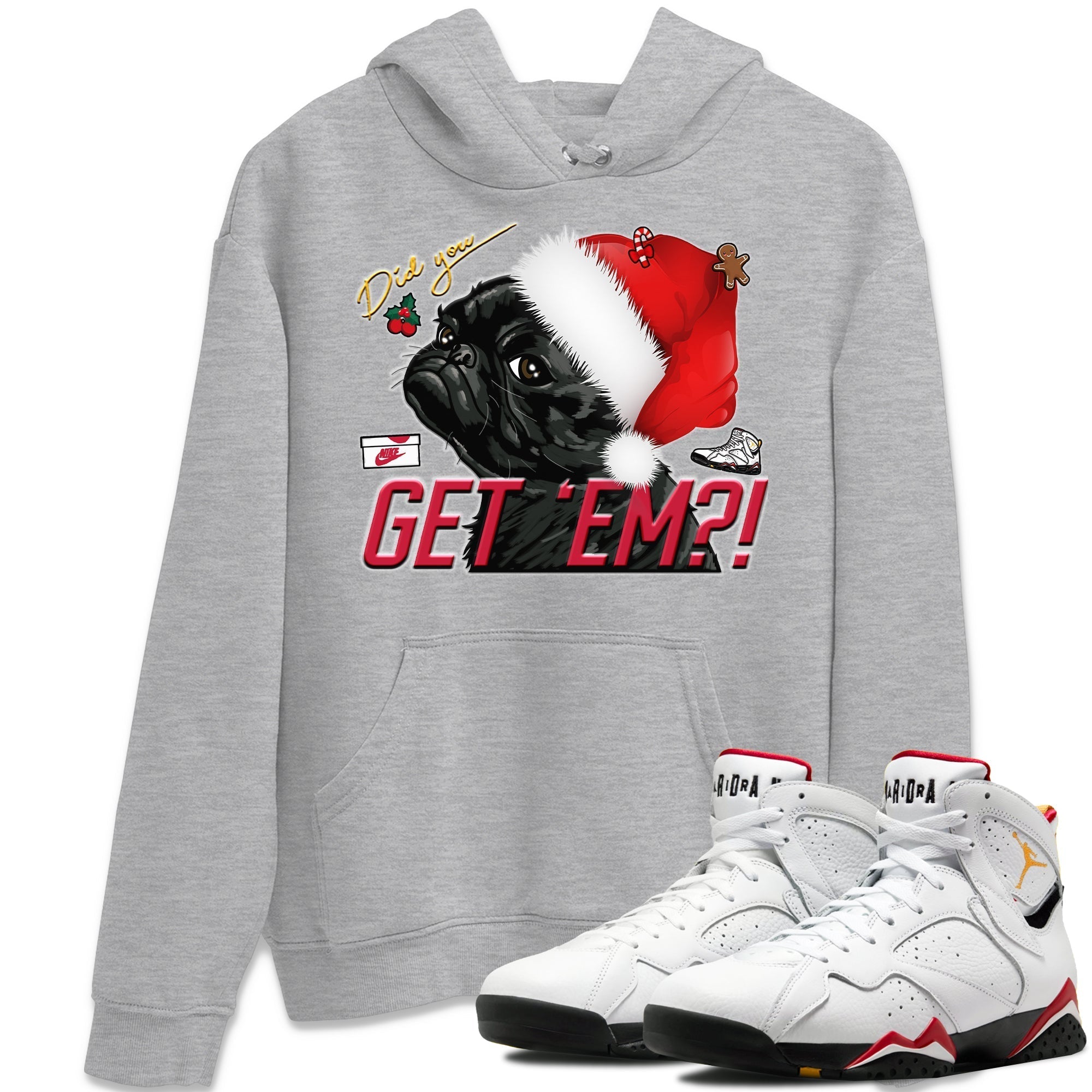 Jordan 7 Cardinal Shirt To Match Jordans Pug Get Em Sneaker Tees Jordan 7 Cardinal Drip Gear Zone Sneaker Matching Clothing Unisex Shirts