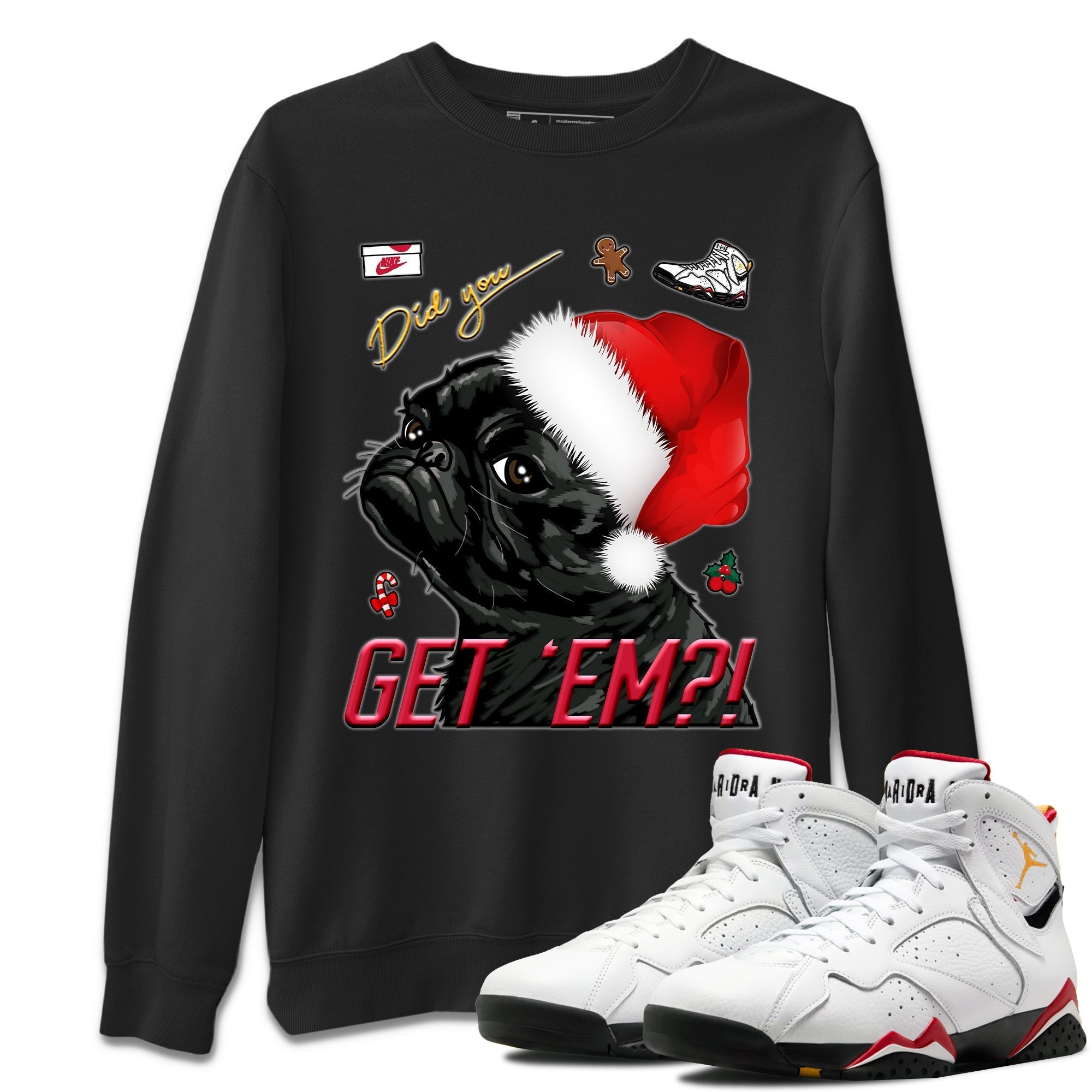 Jordan 7 Cardinal Shirt To Match Jordans Pug Get Em Sneaker Tees Jordan 7 Cardinal Drip Gear Zone Sneaker Matching Clothing Unisex Shirts