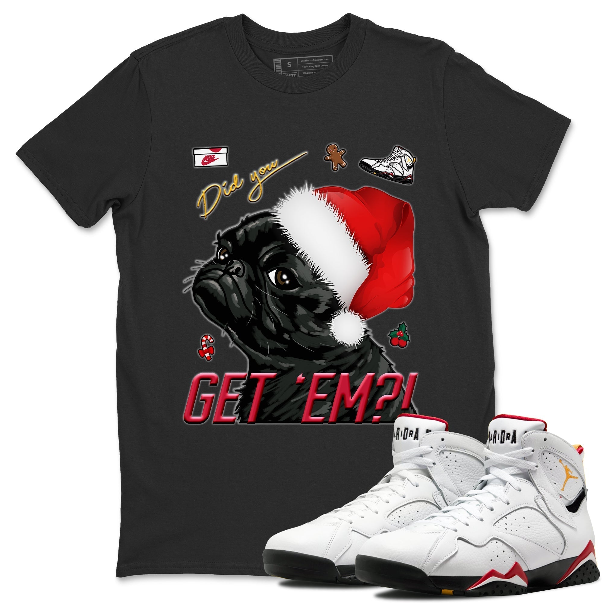 Jordan 7 Cardinal Shirt To Match Jordans Pug Get Em Sneaker Tees Jordan 7 Cardinal Drip Gear Zone Sneaker Matching Clothing Unisex Shirts