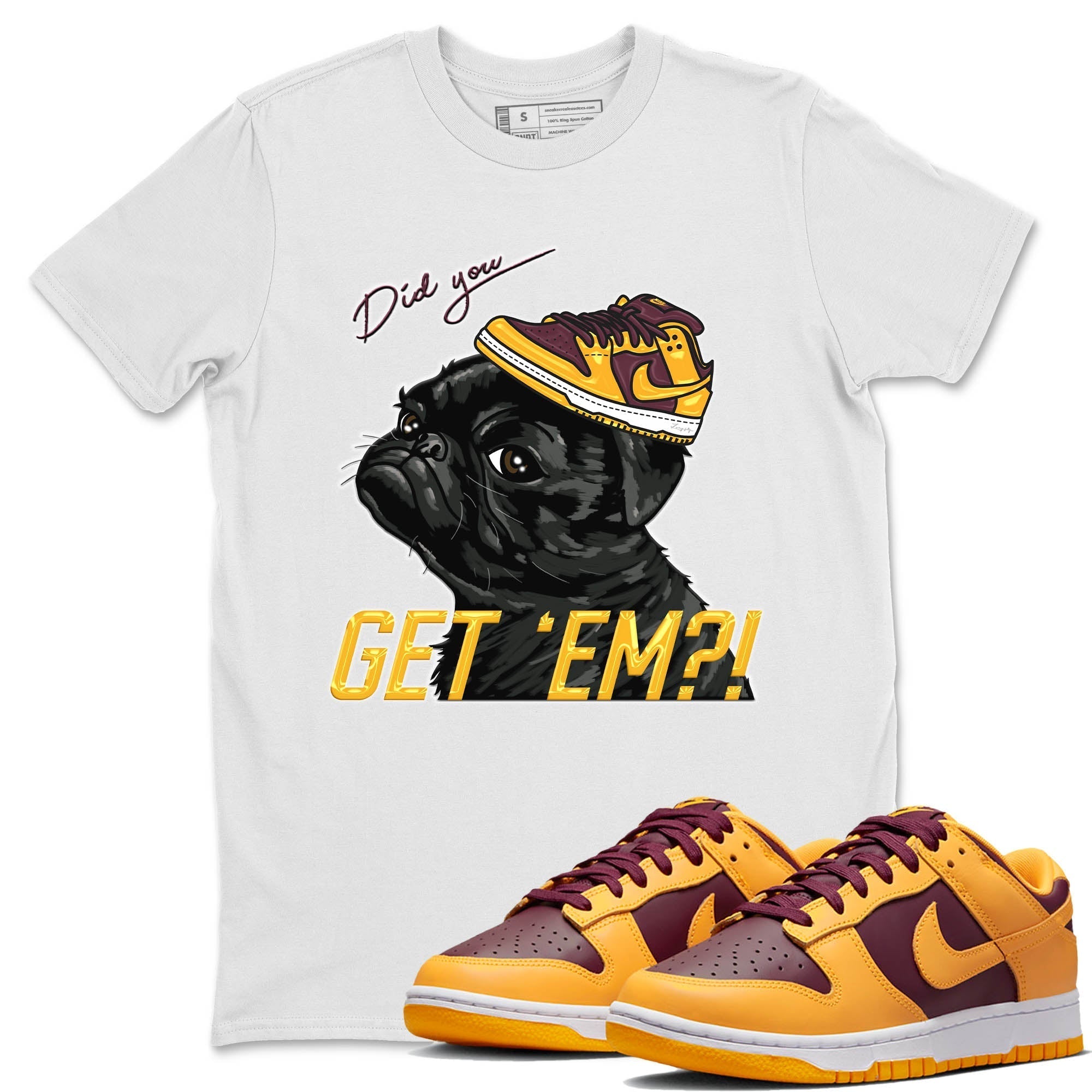 Nike Dunk Low Arizona State Shirt To Match Jordans Pug Get Em Sneaker Tees Nike Dunk Low Arizona State Drip Gear Zone Sneaker Matching Clothing Unisex Shirts