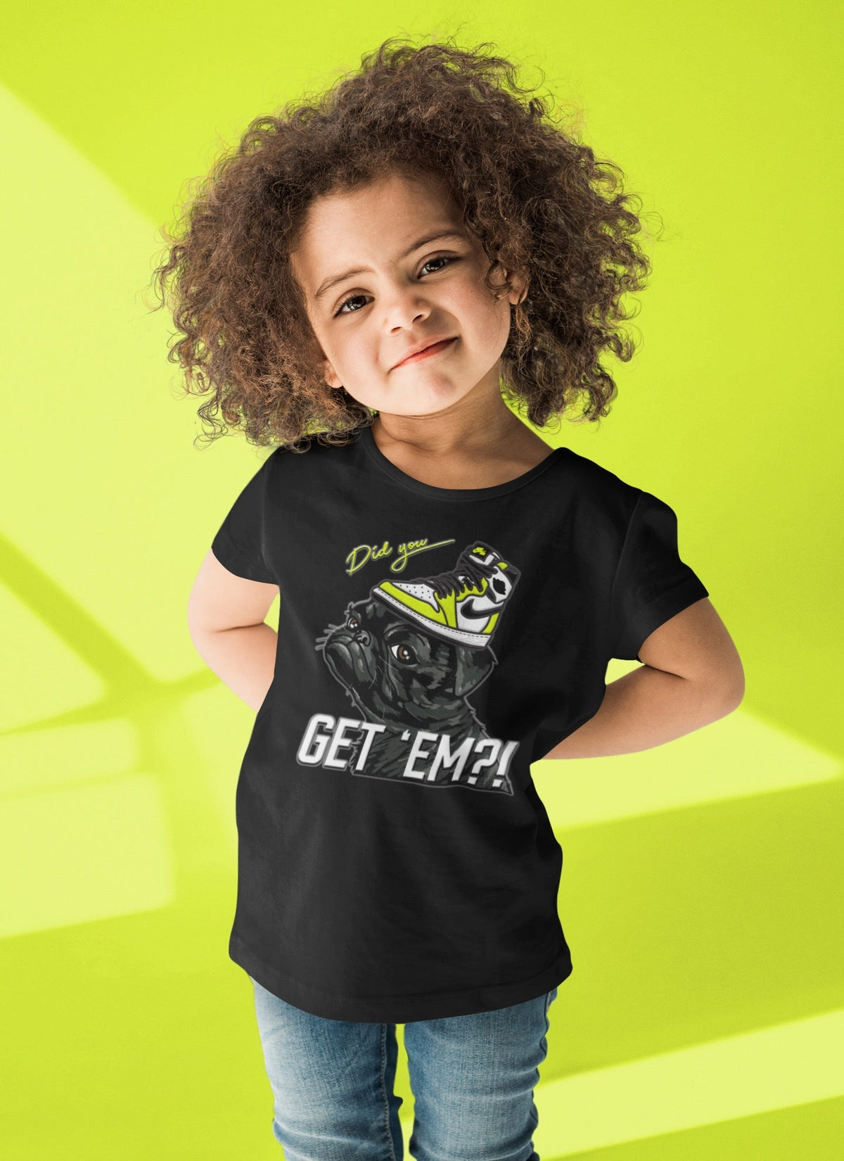 Jordan 1 Visionaire Sneaker Matching T-Shirt Pug Get Em Sneaker Tees Jordan 1 Visionaire Sneaker Release Tees Kids Shirts