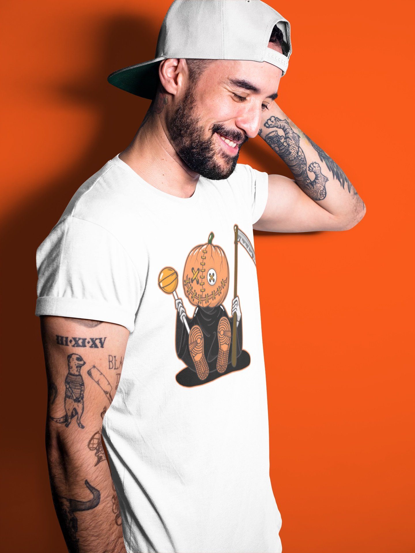 Jordan 1 Electro Orange Sneaker Matching T-Shirt Pumpkin Head Sneaker Tees Jordan 1 Electro Orange Sneaker Release Tees Crew Neck Tees