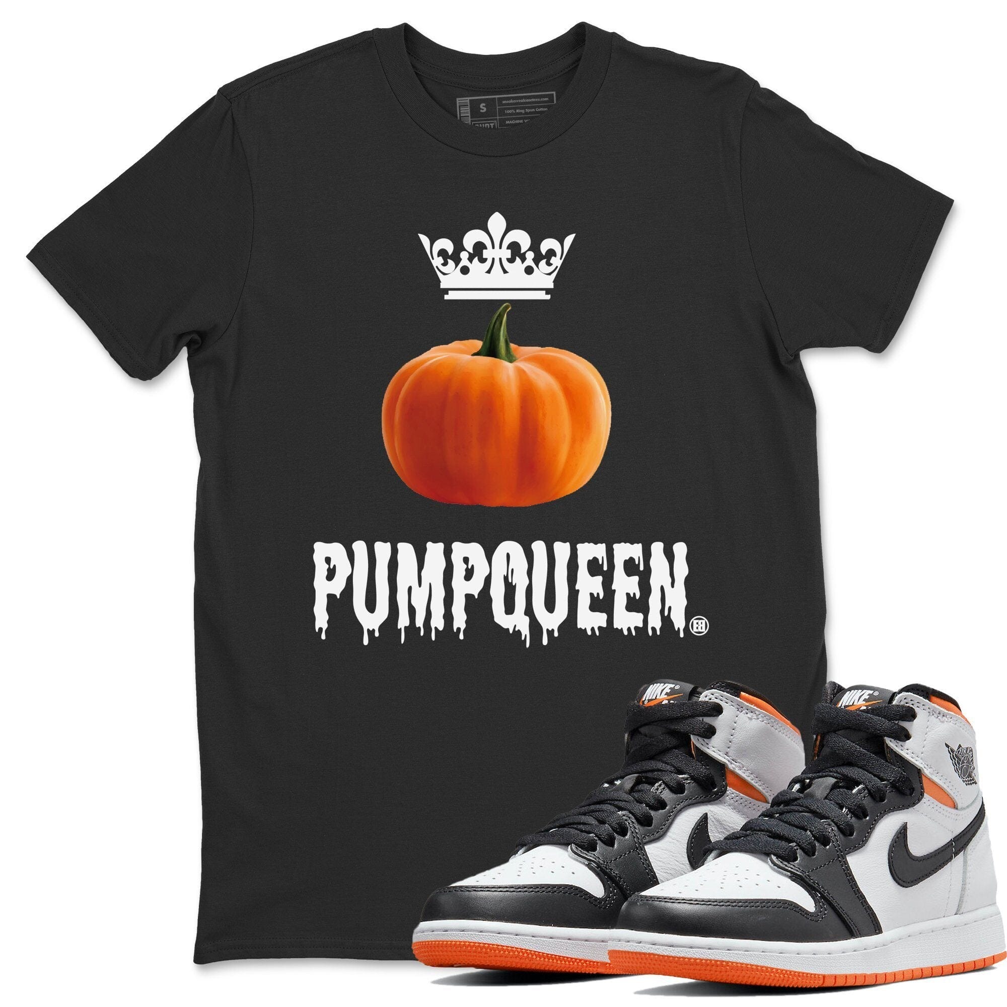 Jordan 1 Electro Orange Halloween Shirts Halloween Cutsom Tees Drip Gear Zone Pumpqueen Halloween Shirts Halloween Cutsom Tees Jordan 1 Electro Orange Shirt Unisex Shirts