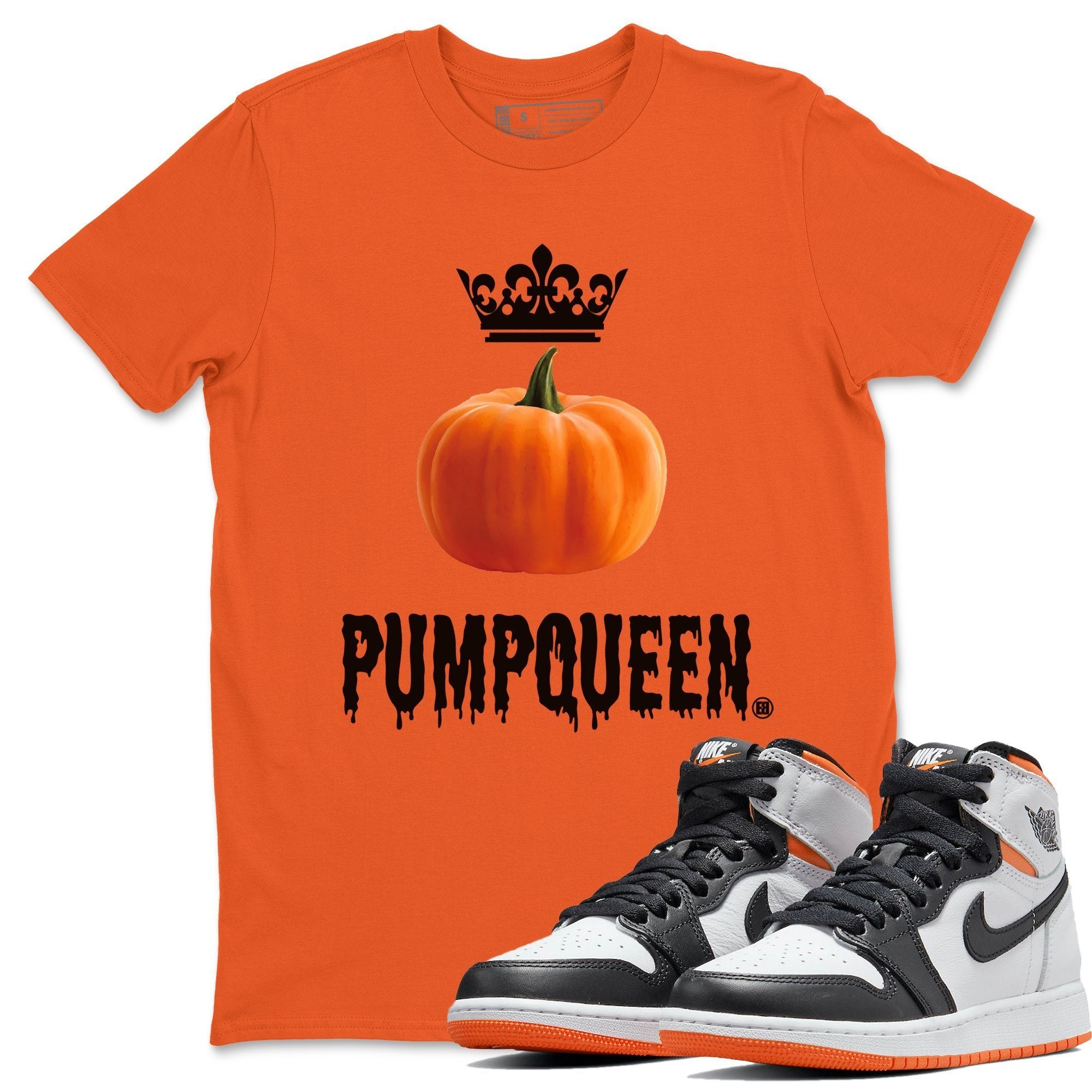 Jordan 1 Electro Orange Halloween Shirts Halloween Cutsom Tees Drip Gear Zone Pumpqueen Halloween Shirts Halloween Cutsom Tees Jordan 1 Electro Orange Shirt Unisex Shirts