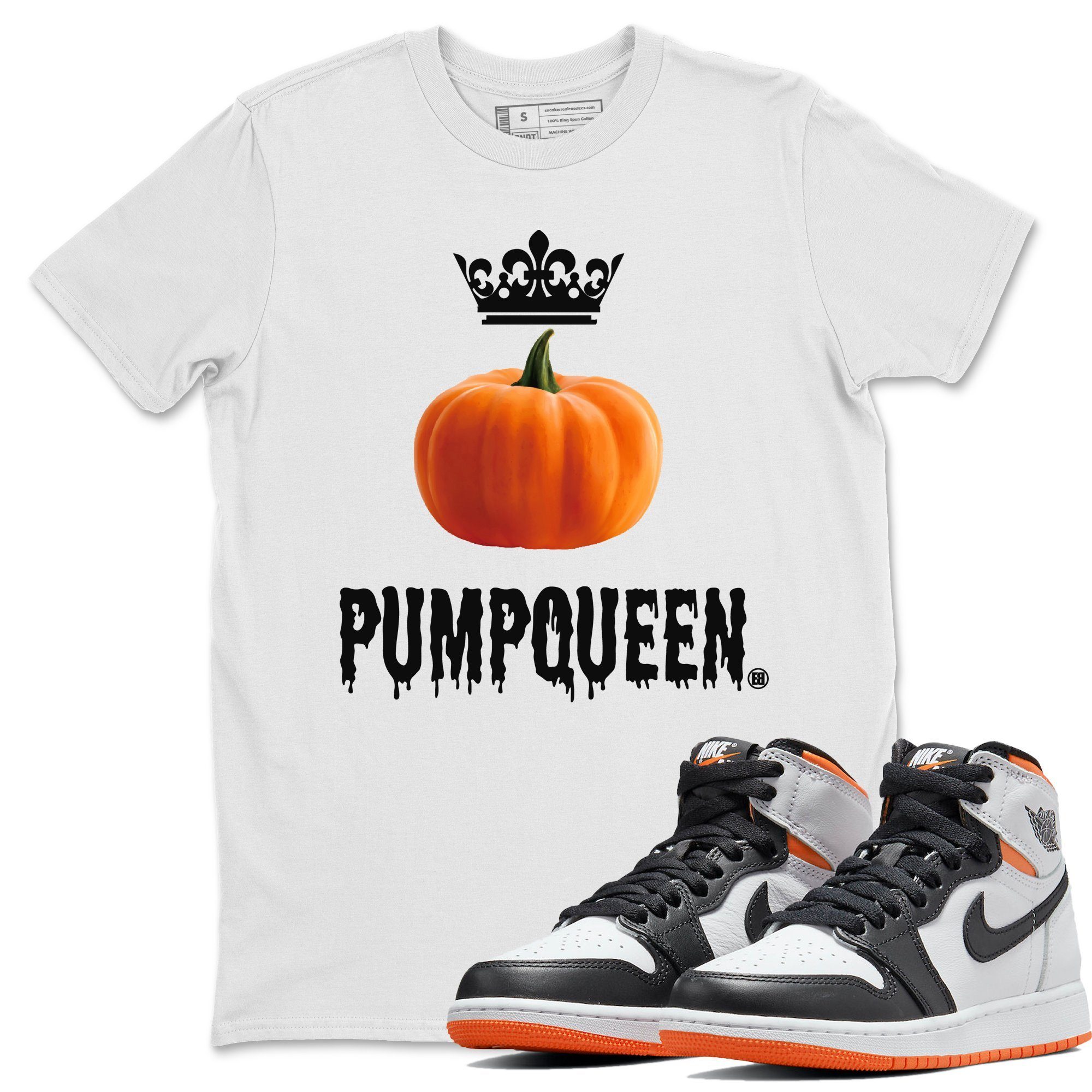 Jordan 1 Electro Orange Halloween Shirts Halloween Cutsom Tees Drip Gear Zone Pumpqueen Halloween Shirts Halloween Cutsom Tees Jordan 1 Electro Orange Shirt Unisex Shirts
