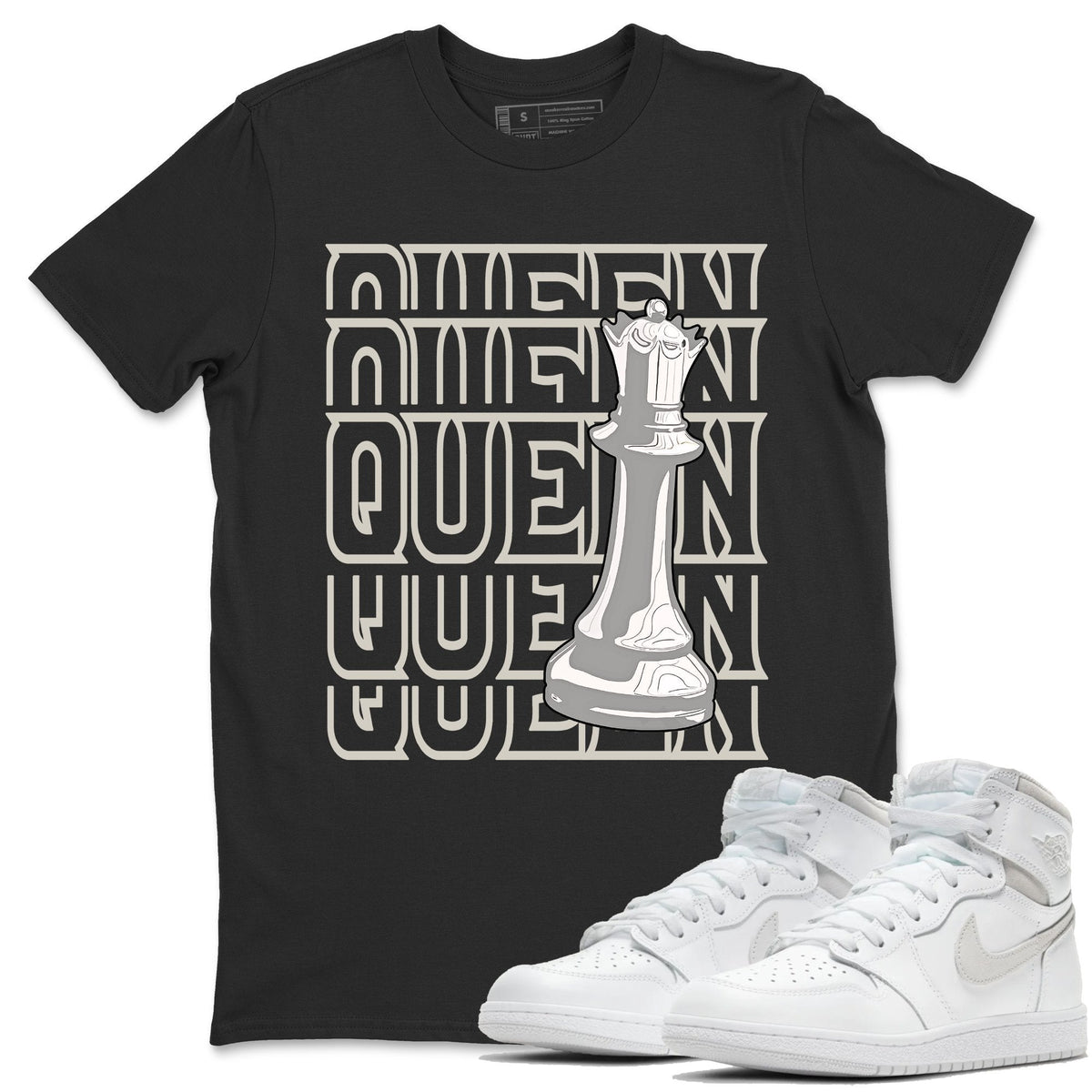 Jordan 1 Neutral Grey Shirt To Match Jordans Queen Sneaker Tees Jordan 1 Neutral Grey Drip Gear Zone Sneaker Matching Clothing Unisex Shirts