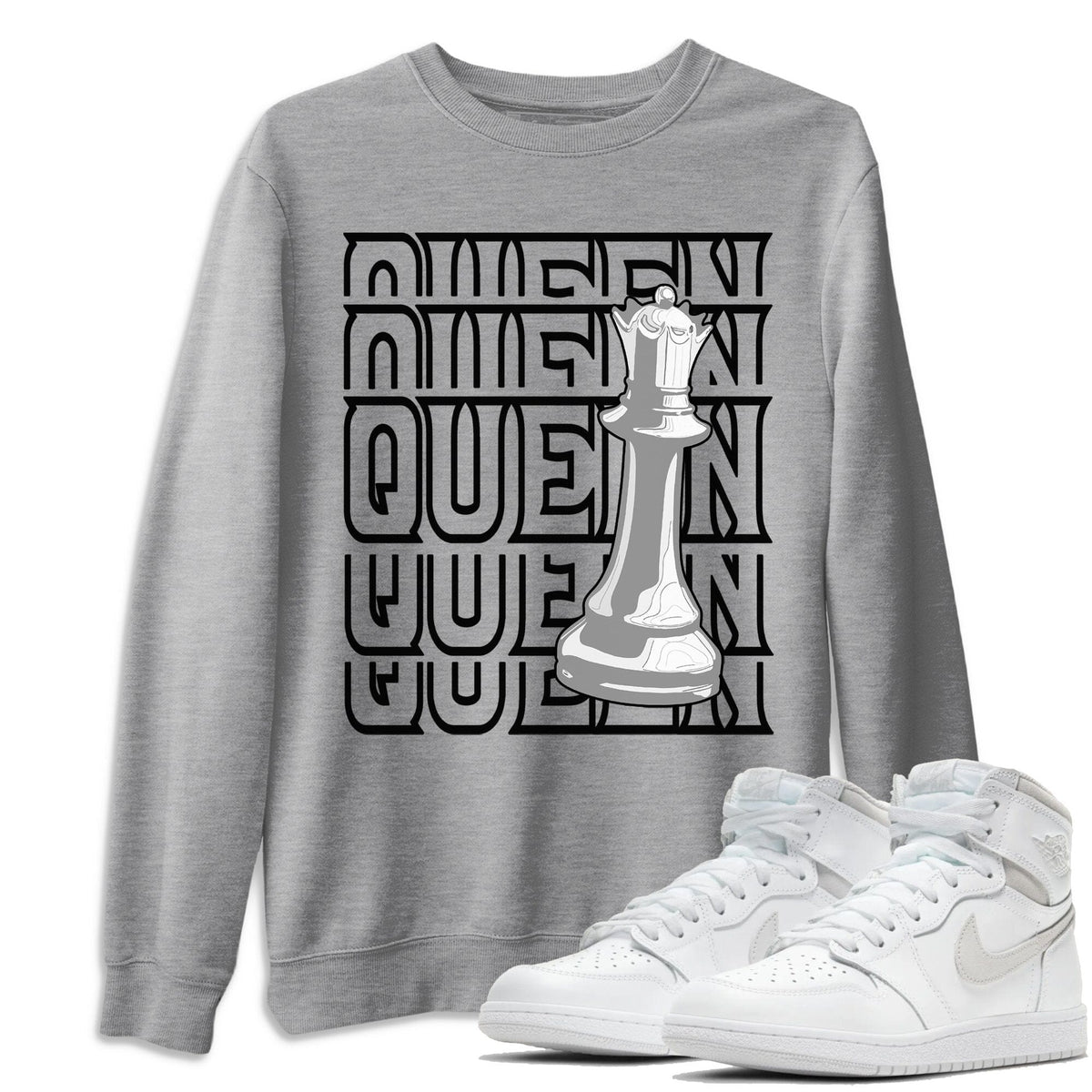Jordan 1 Neutral Grey Shirt To Match Jordans Queen Sneaker Tees Jordan 1 Neutral Grey Drip Gear Zone Sneaker Matching Clothing Unisex Shirts