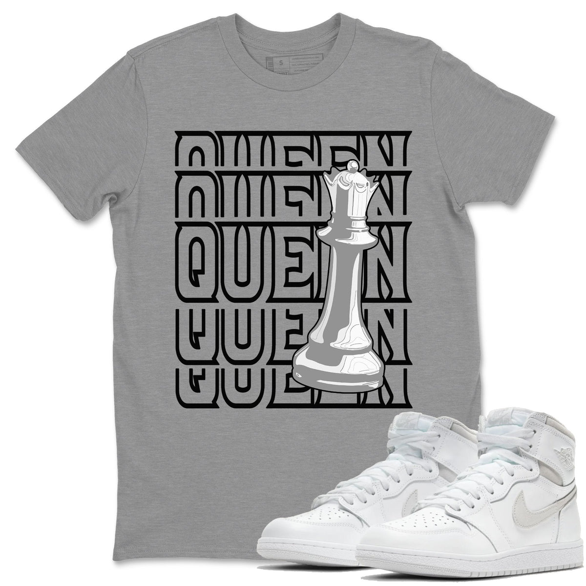 Jordan 1 Neutral Grey Shirt To Match Jordans Queen Sneaker Tees Jordan 1 Neutral Grey Drip Gear Zone Sneaker Matching Clothing Unisex Shirts