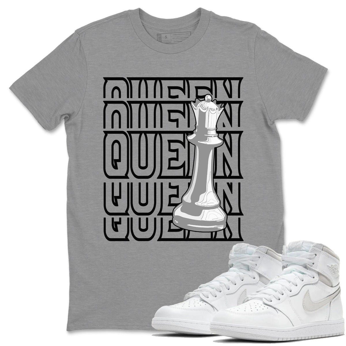 Jordan 1 Neutral Grey Shirt To Match Jordans Queen Sneaker Tees Jordan 1 Neutral Grey Drip Gear Zone Sneaker Matching Clothing Unisex Shirts