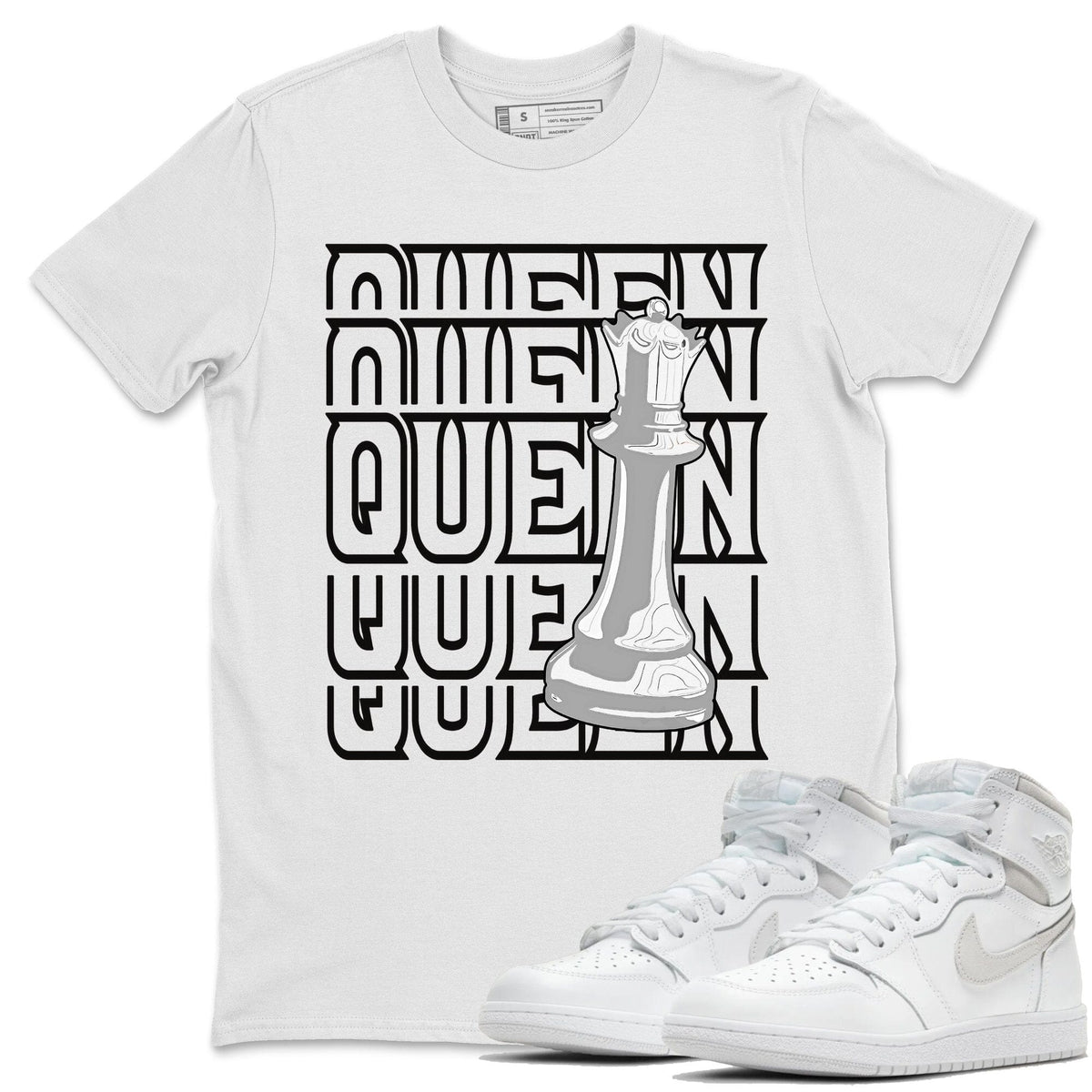 Jordan 1 Neutral Grey Shirt To Match Jordans Queen Sneaker Tees Jordan 1 Neutral Grey Drip Gear Zone Sneaker Matching Clothing Unisex Shirts