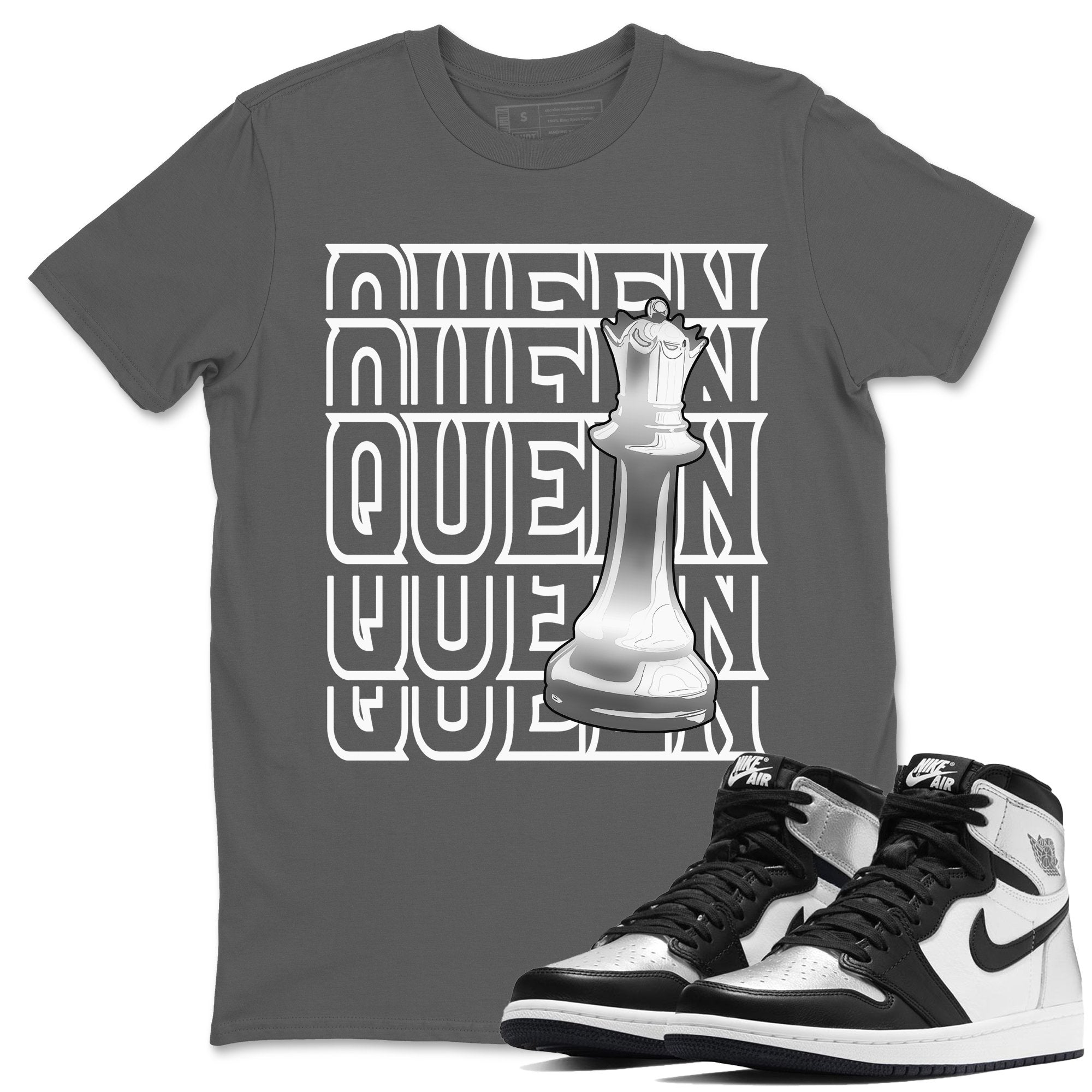Jordan 1 Silver Toe Shirt To Match Jordans Queen Sneaker Tees Jordan 1 Silver Toe Drip Gear Zone Sneaker Matching Clothing Unisex Shirts