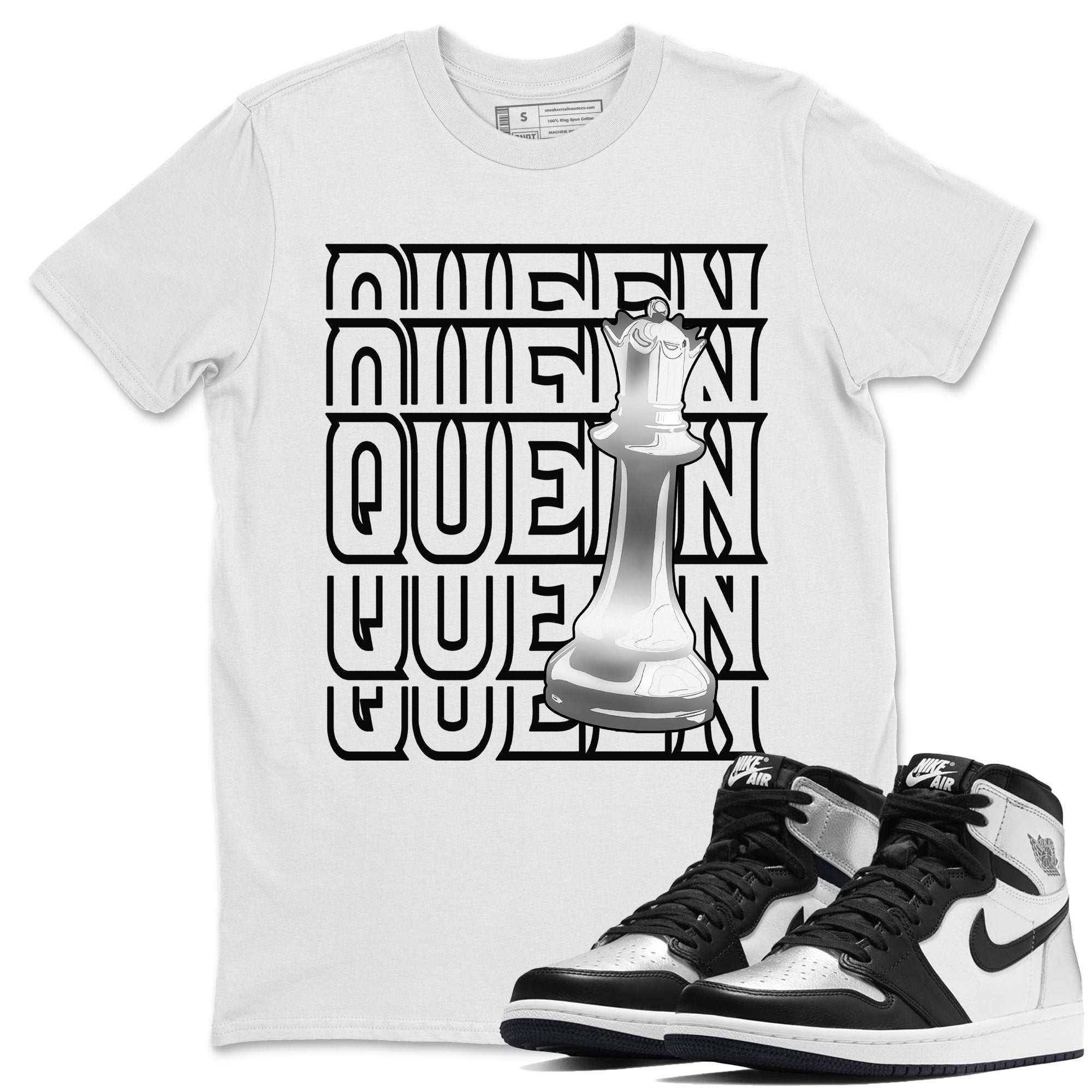 Jordan 1 Silver Toe Shirt To Match Jordans Queen Sneaker Tees Jordan 1 Silver Toe Drip Gear Zone Sneaker Matching Clothing Unisex Shirts