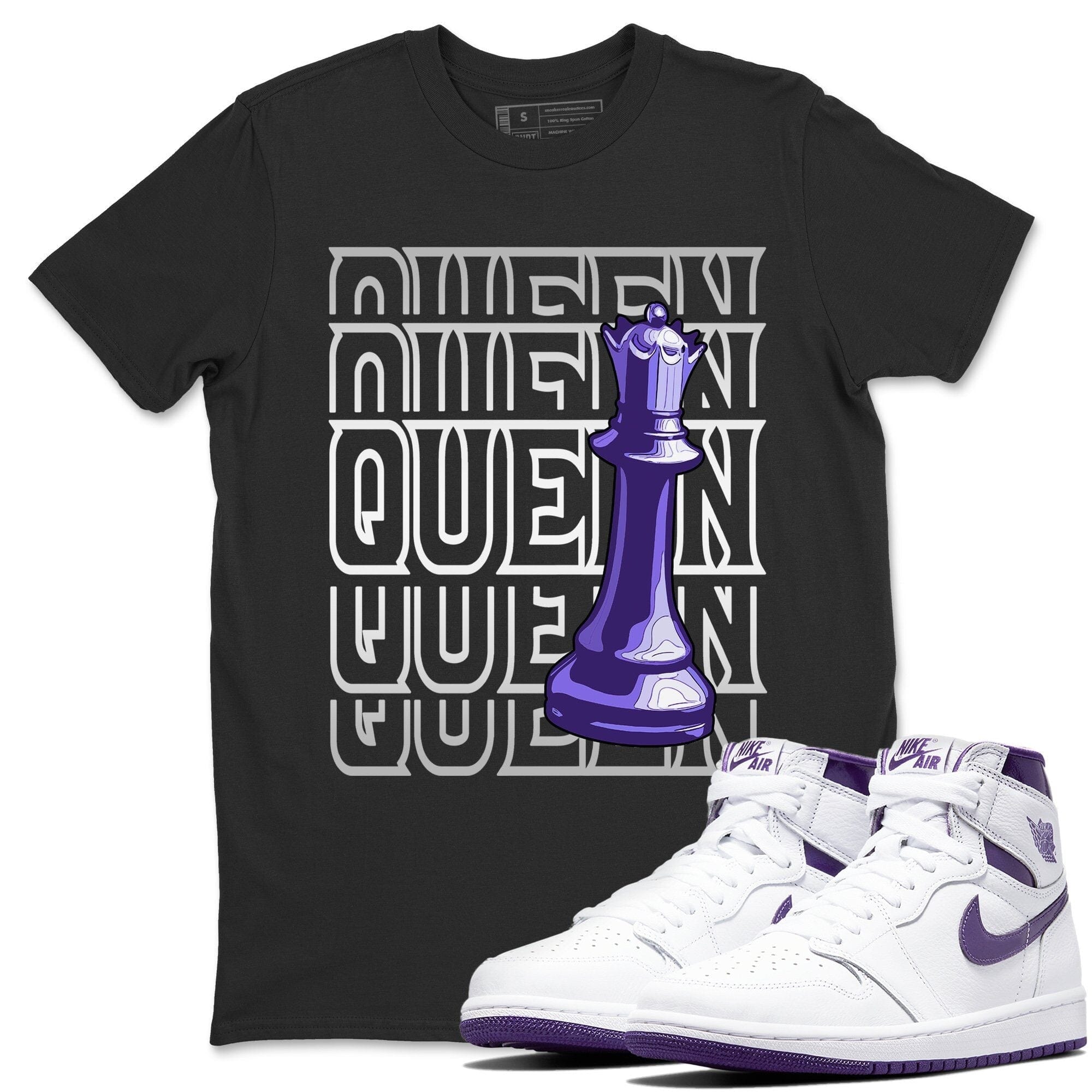 Jordan 1 WMNS Court Purple Shirt To Match Jordans Queen Sneaker Tees Jordan 1 WMNS Court Purple Drip Gear Zone Sneaker Matching Clothing Unisex Shirts