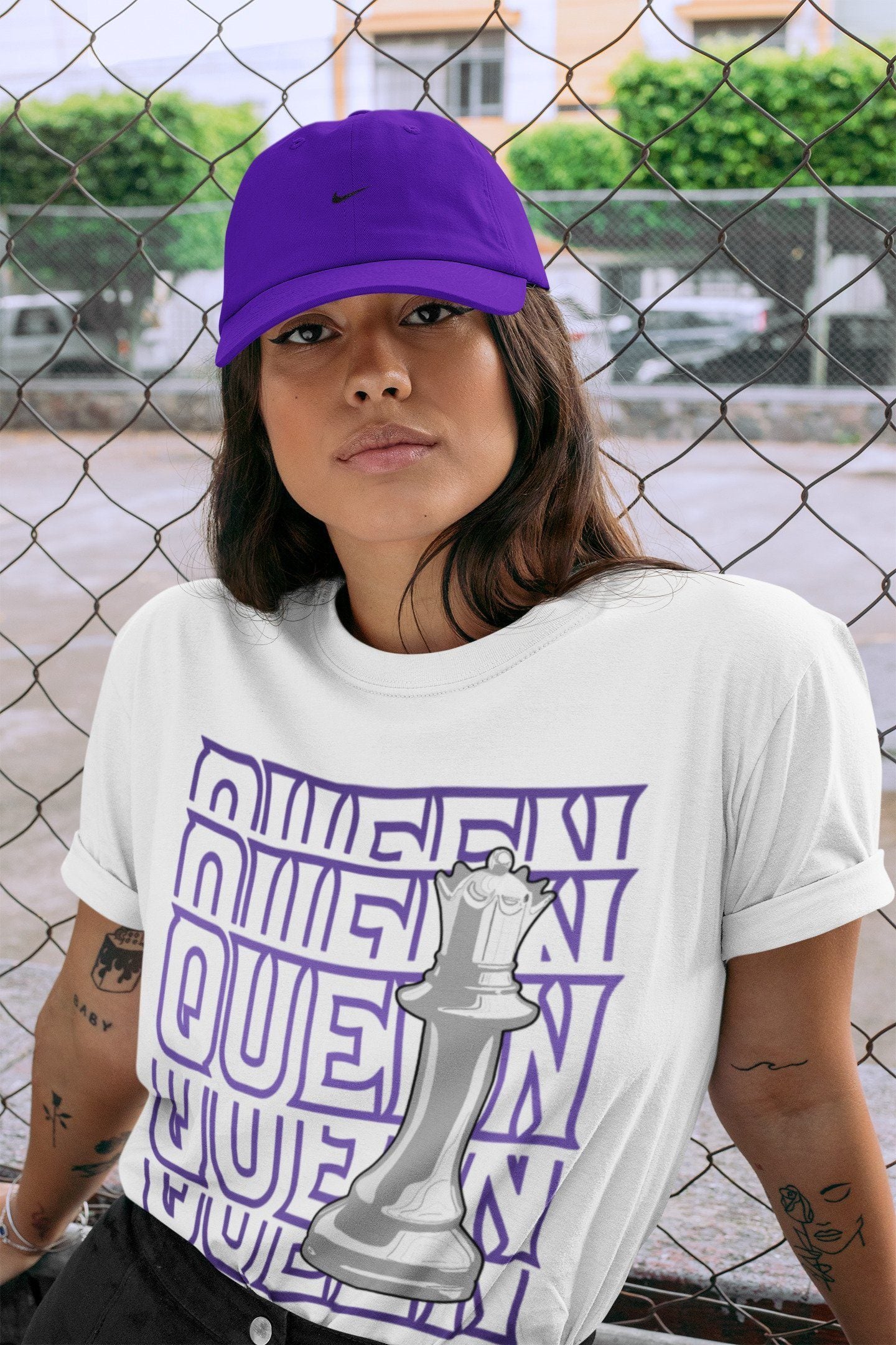 Jordan 1 WMNS Court Purple Shirt To Match Jordans Queen Sneaker Tees Jordan 1 WMNS Court Purple Drip Gear Zone Sneaker Matching Clothing Unisex Shirts