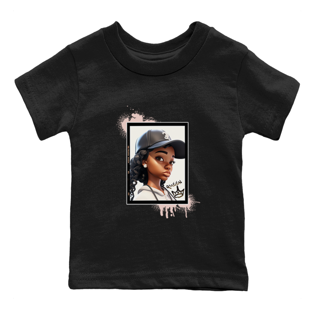 11s WMNS Neapolitan shirt to match jordans Queen sneaker tees Air Jordan 11 Neapolitan Drip Gear Zone Sneaker Matching Shirt Baby Toddler Black 2 T-Shirt