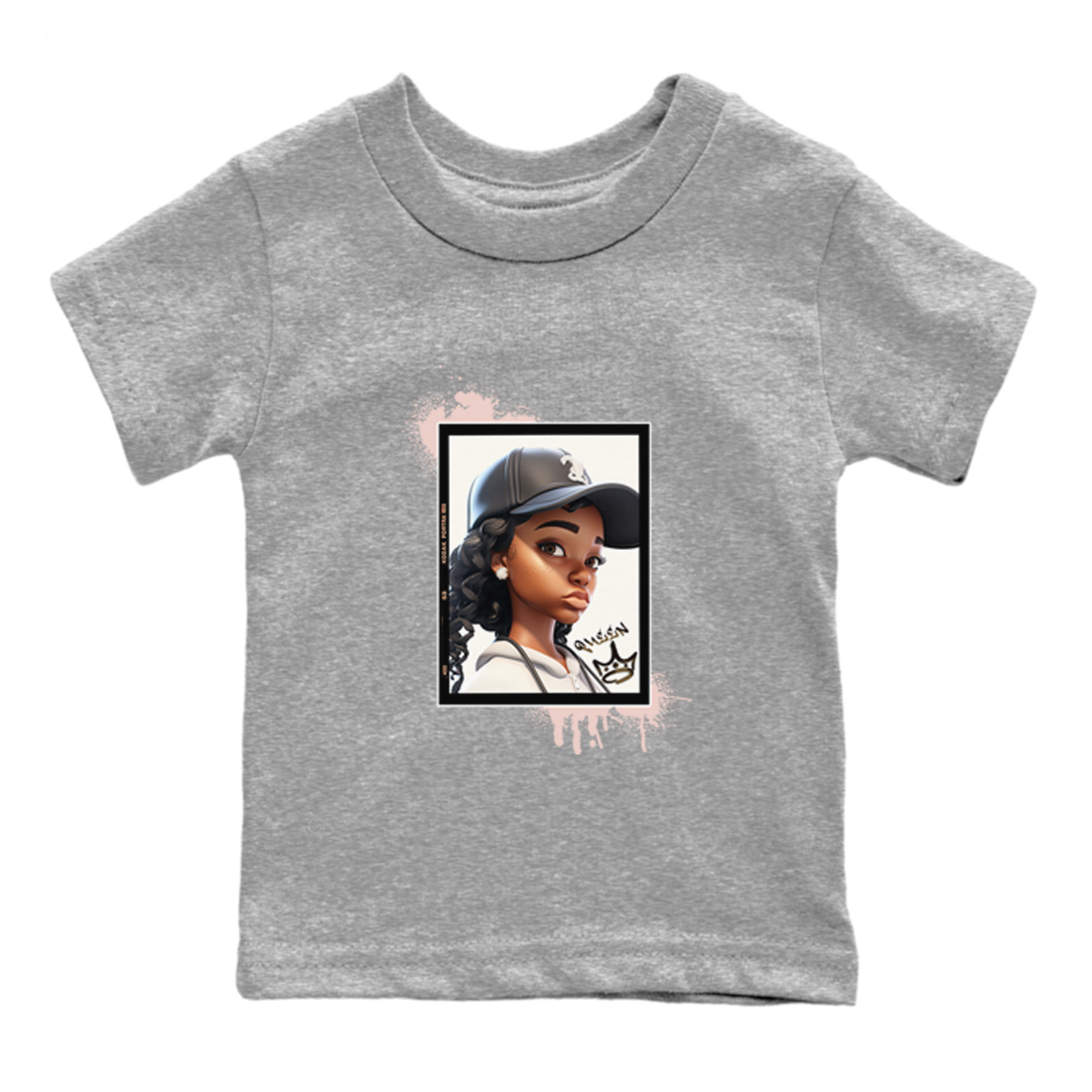 11s WMNS Neapolitan shirt to match jordans Queen sneaker tees Air Jordan 11 Neapolitan Drip Gear Zone Sneaker Matching Shirt Baby Toddler Heather Grey 2 T-Shirt