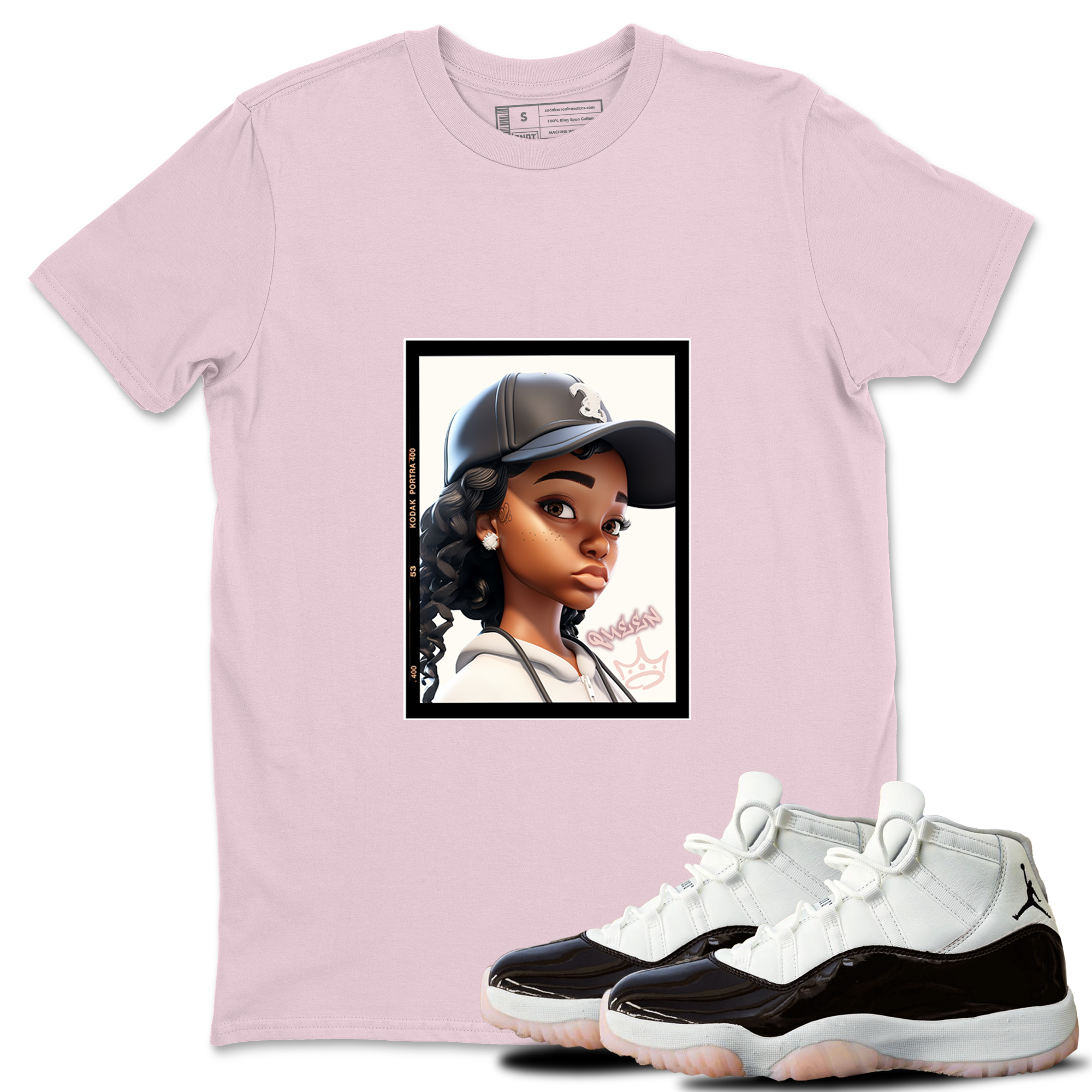 11s WMNS Neapolitan shirt to match jordans Queen sneaker tees Air Jordan 11 Neapolitan Drip Gear Zone Sneaker Matching Shirt Unisex Pink 1 T-Shirt