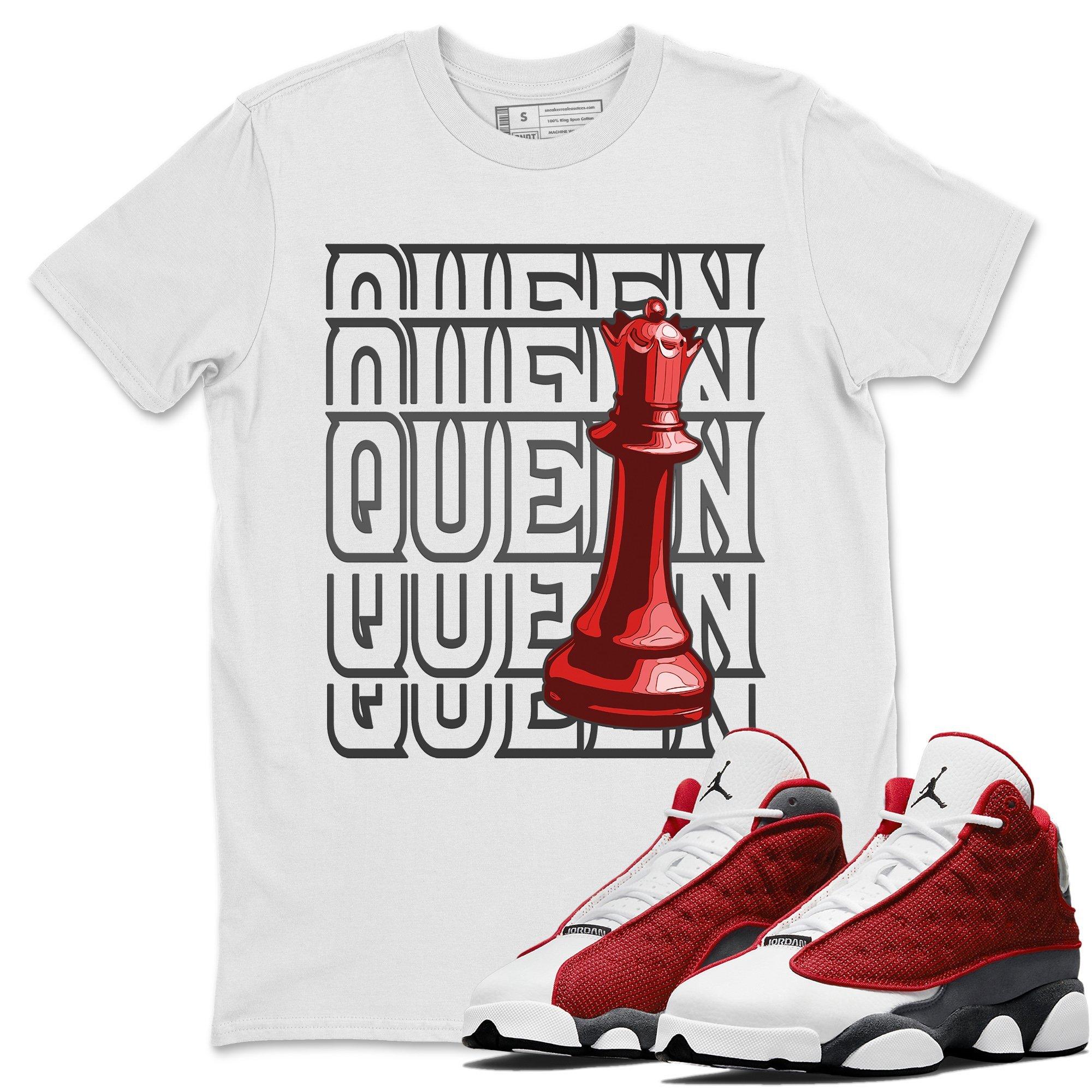 Jordan 13 Red Flint Shirt To Match Jordans Queen Sneaker Tees Jordan 13 Red Flint Drip Gear Zone Sneaker Matching Clothing Unisex Shirts