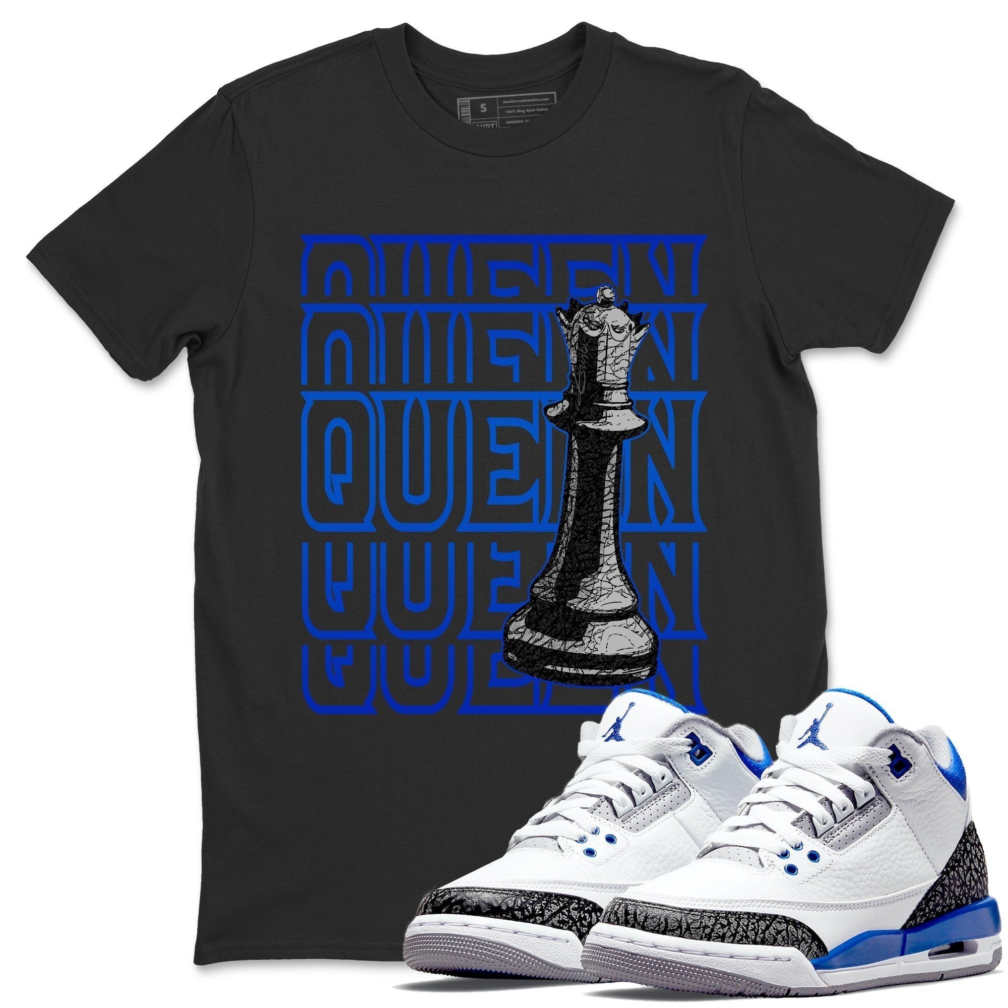 Jordan 3 Racer Blue Shirt To Match Jordans Queen Sneaker Tees Jordan 3 Racer Blue Drip Gear Zone Sneaker Matching Clothing Unisex Shirts